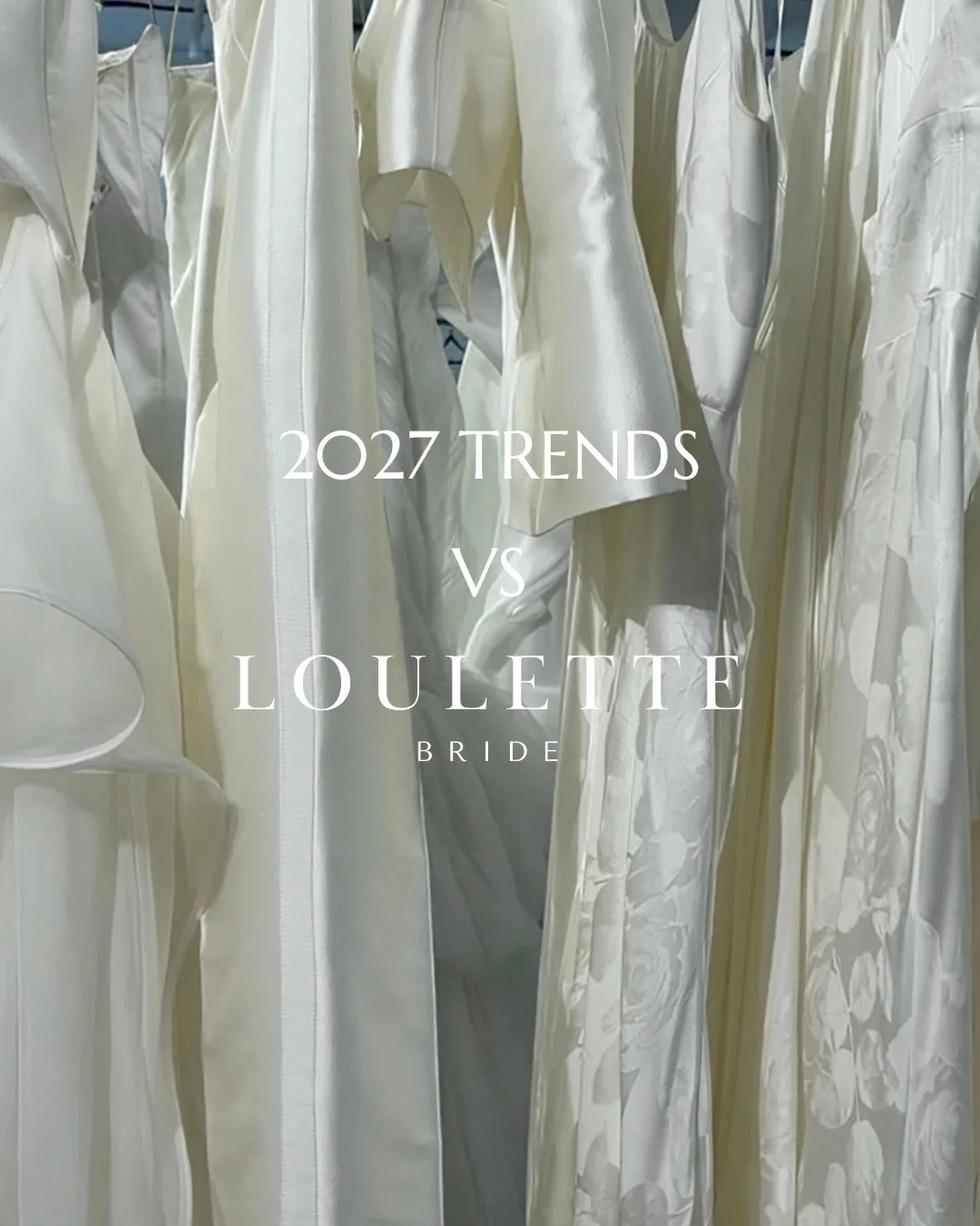 Turns out&hellip;our brides are the trendsetters.

For 2027, we&rsquo;re seeing a shift toward texture, softened structure, and detail that feels discovered rather than designed but truthfully, it all started in the fitting room.
Every drop waist, ev