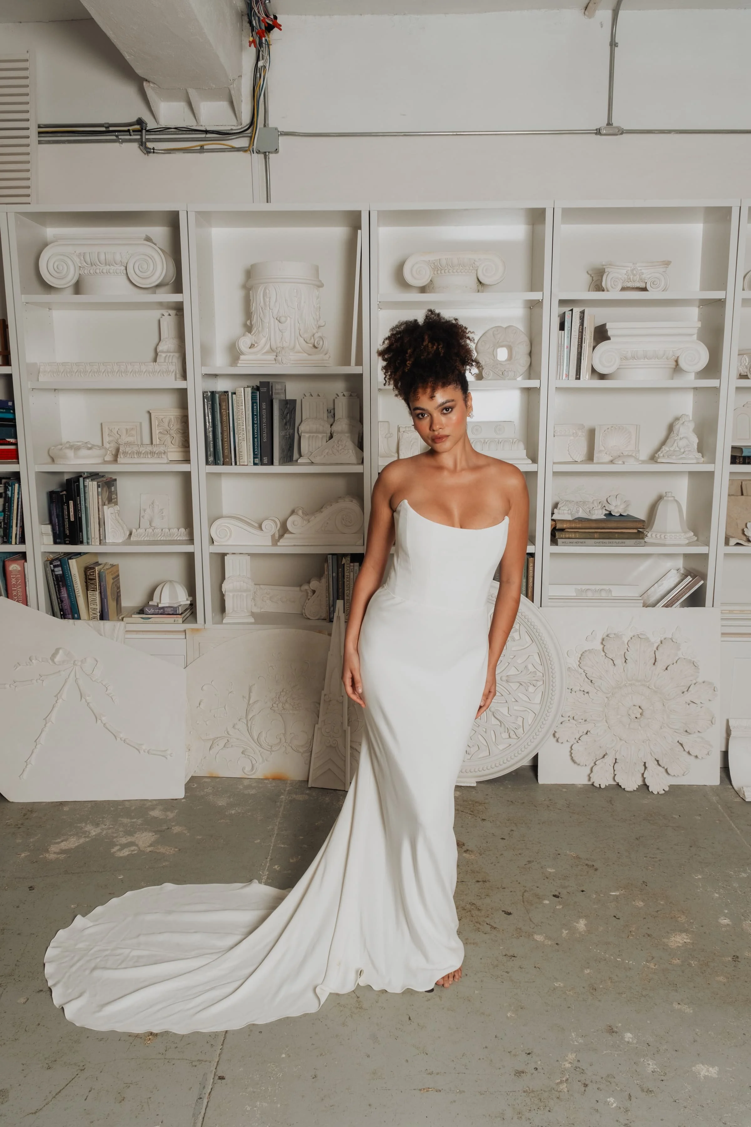 white christmas dresses Enchanting Ivory A-Line Wedding Dress with Floral Corset and Delicate  Shoulder Bows Plus Size main image 1