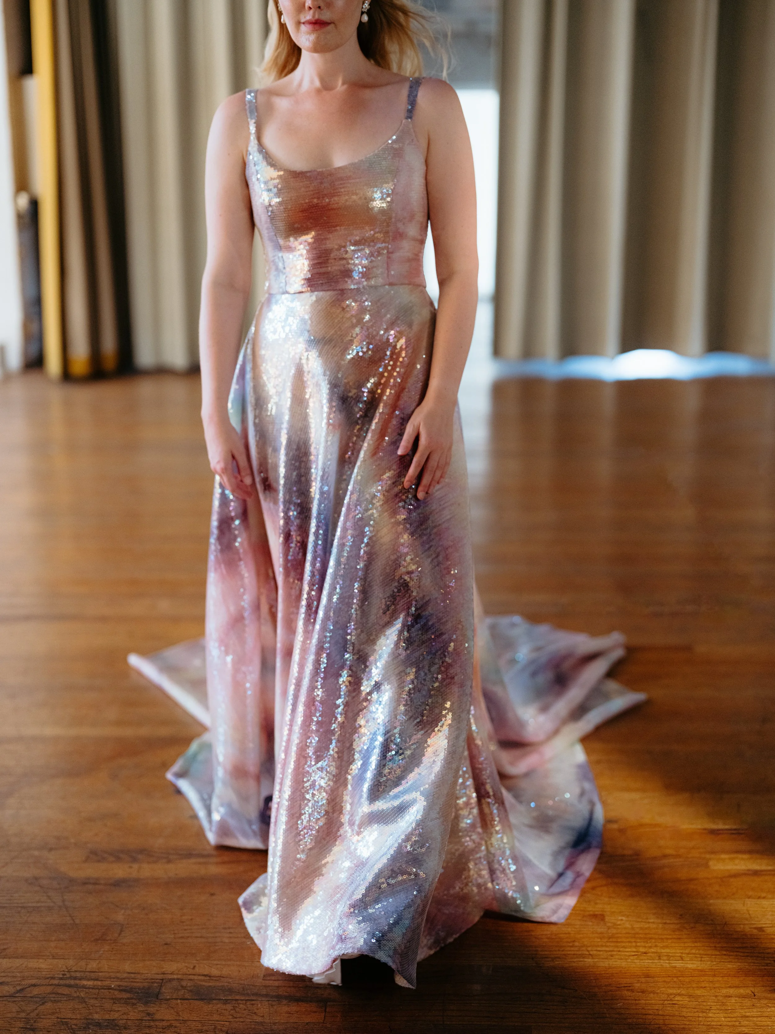patbo aura metallic plunge maxi dress SUNSET PLUNGE MAXI DRESS (RUNWAY) – PatBO