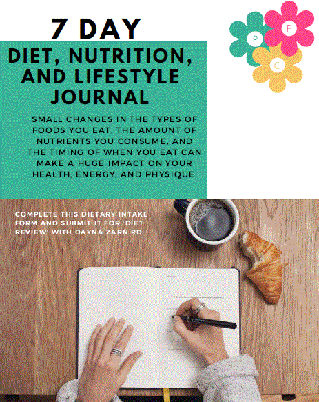 7 Day Diet, Nutrition, and Lifestyle Journal