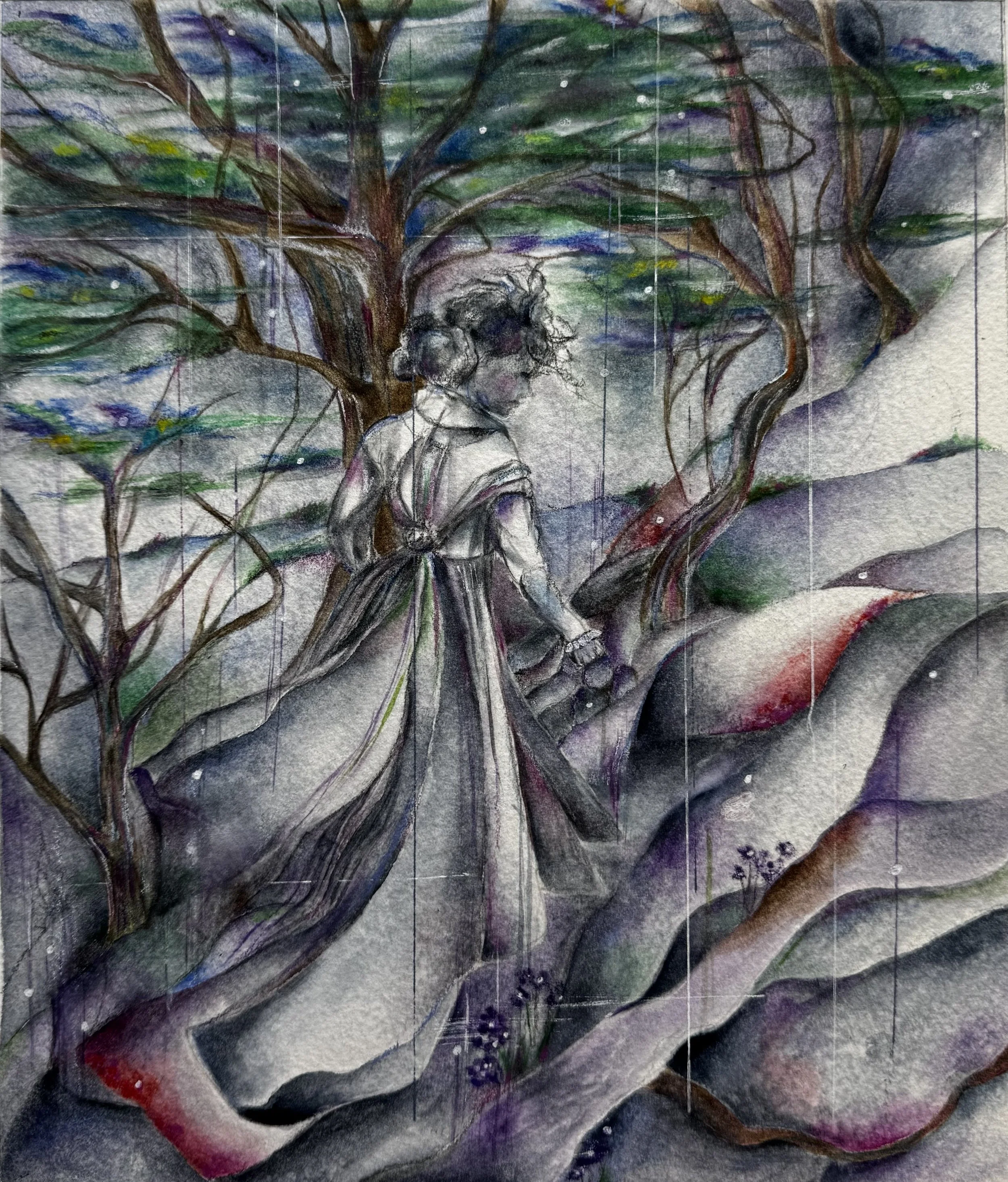 Victorian Serenity Watercolor Painting