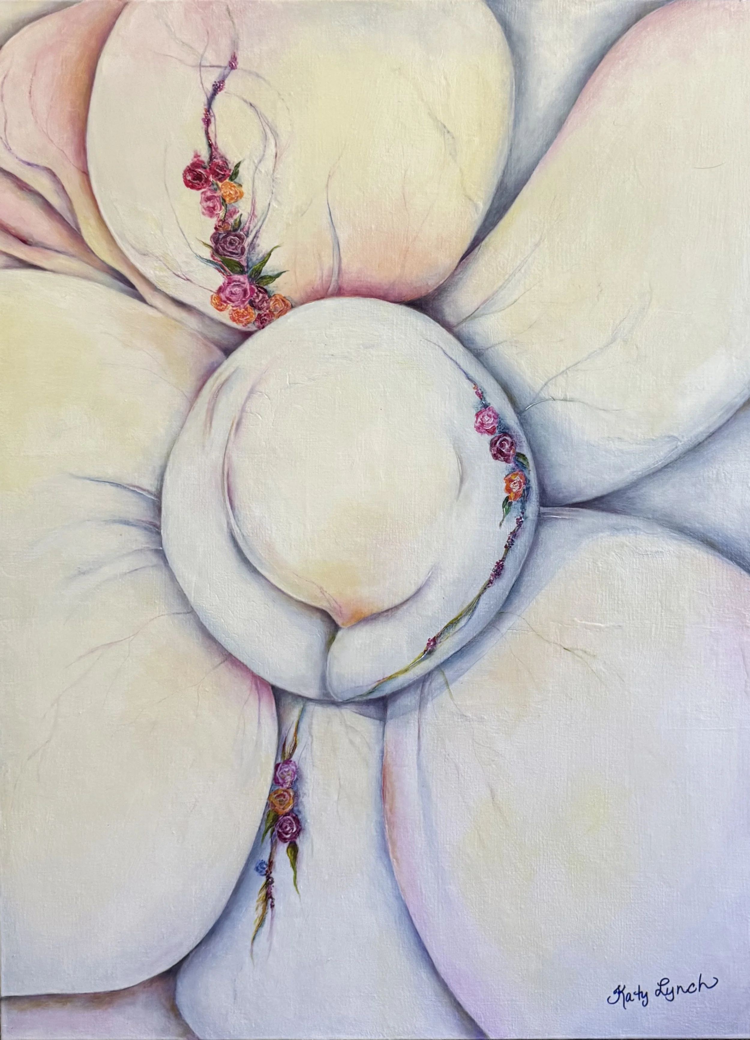 Ethereal Blossom Abstract Canvas Painting