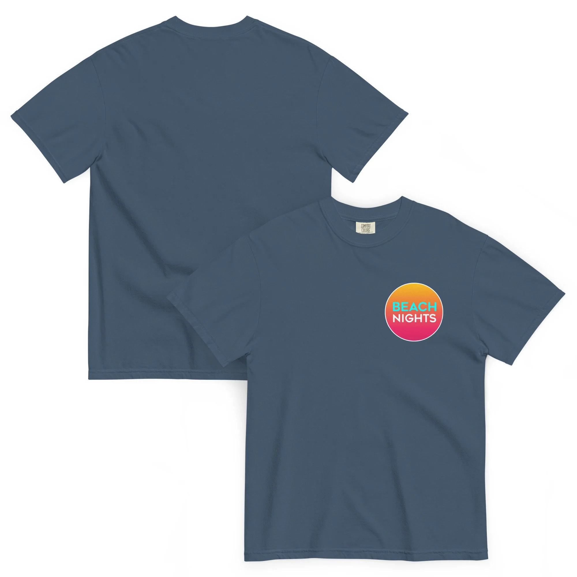 Beach Nights Chest Logo Tee (Unisex Comfort Colors heavyweight)