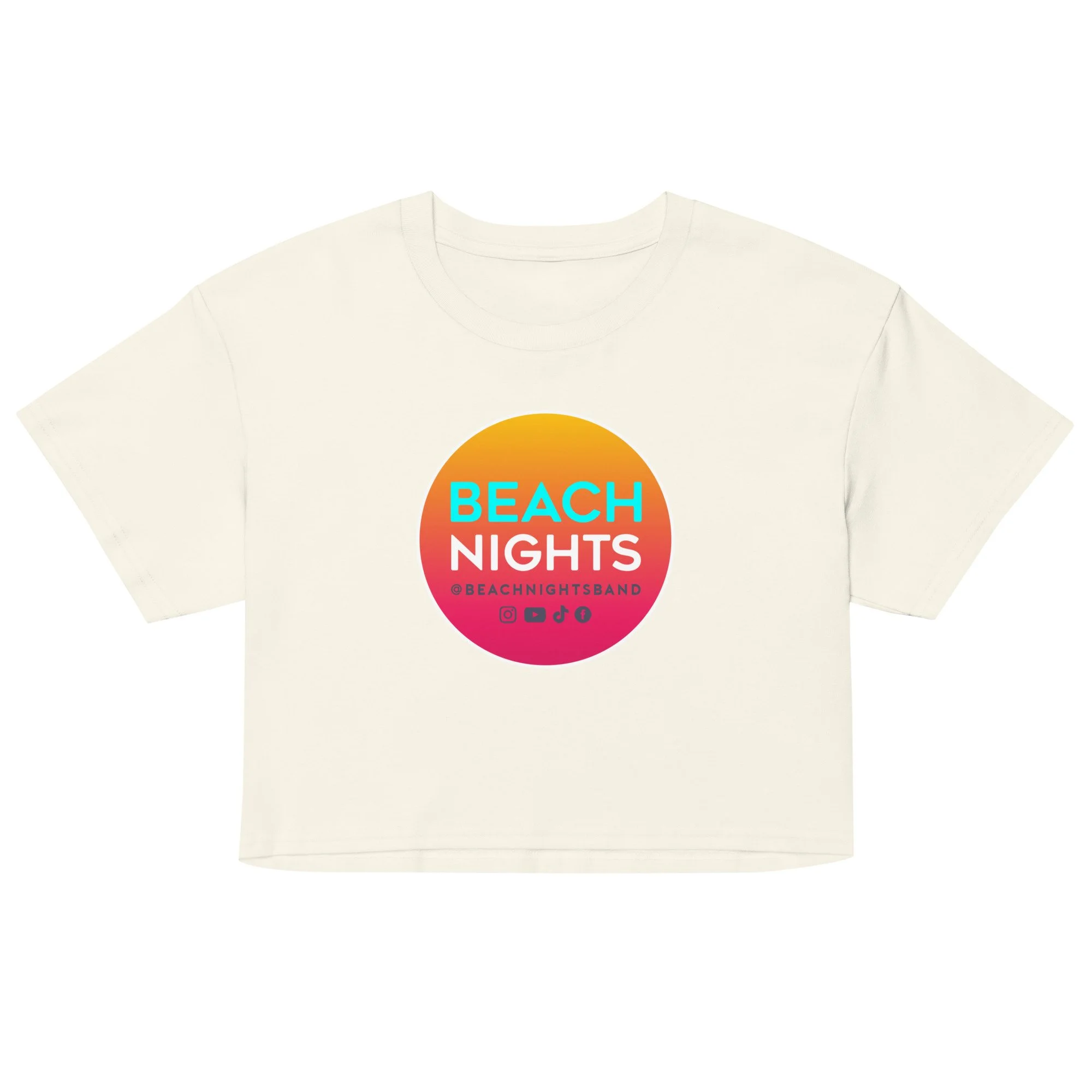 Beach Nights Unisex Logo Crop Tee