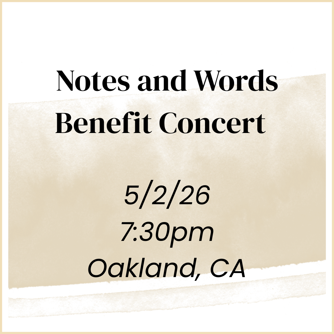 Notes and Words Benefit Concert @ Fox Theatre Oakland&nbsp;