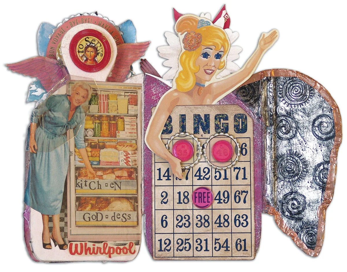 Angel-Devil Altered Book, featured in Who’s Your Dada