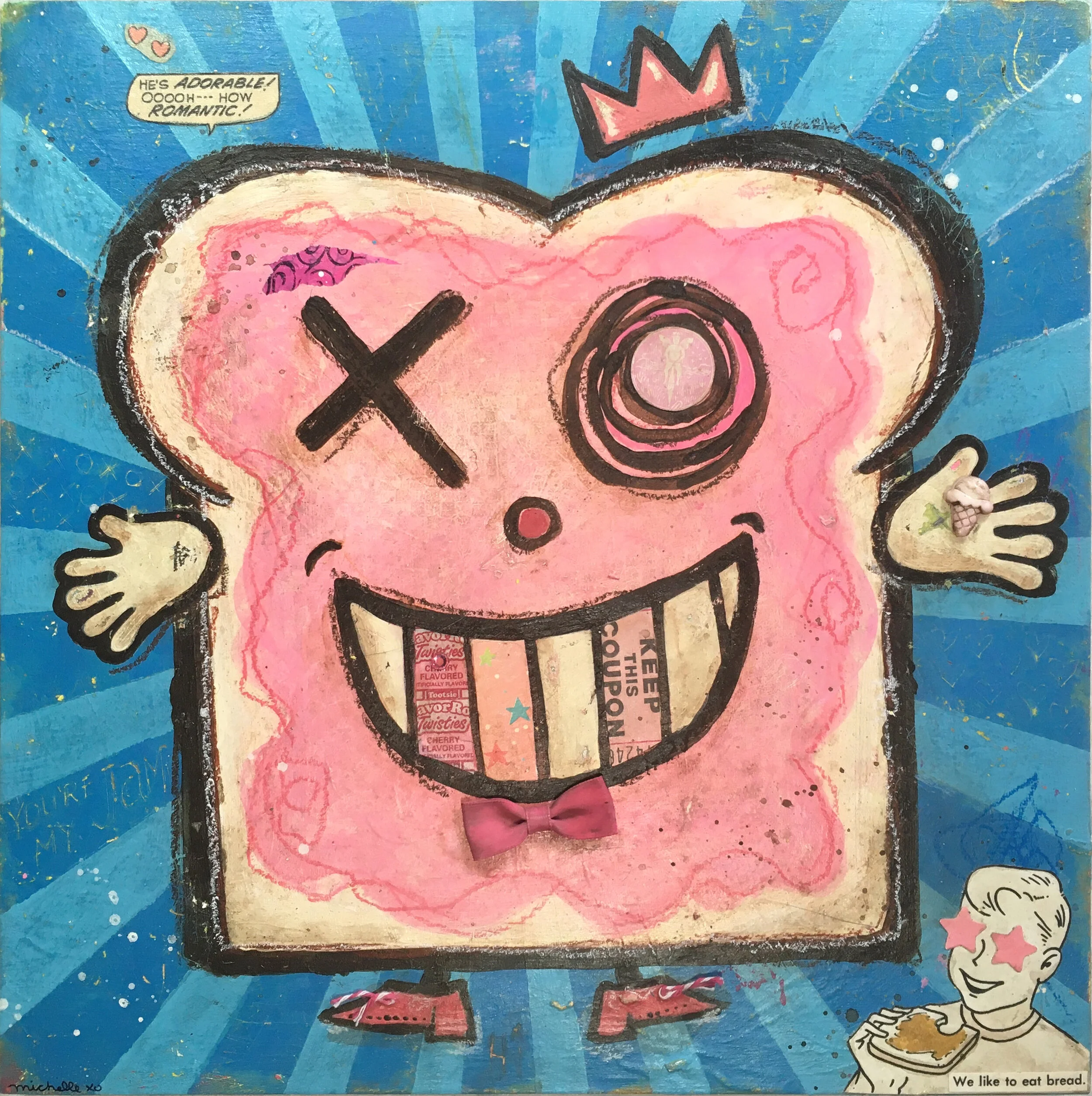 You’re My Jam, 12”x12”, mixed media