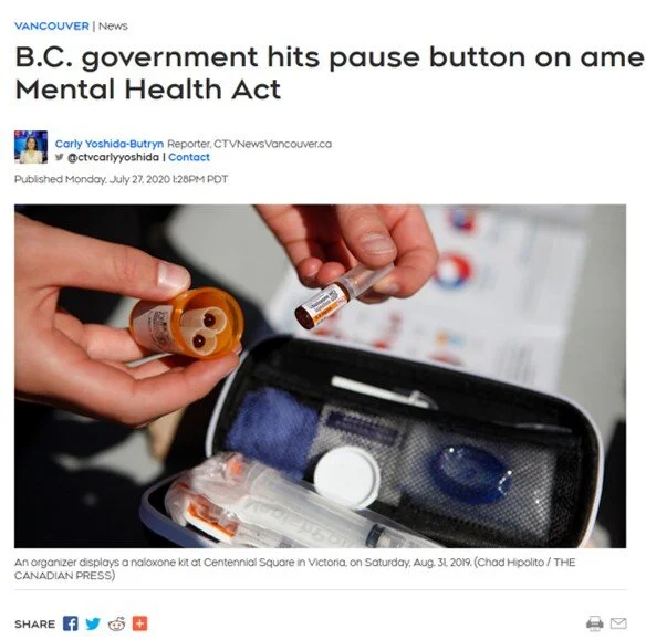 B.C. government hits pause button on amendments to Mental Health Act