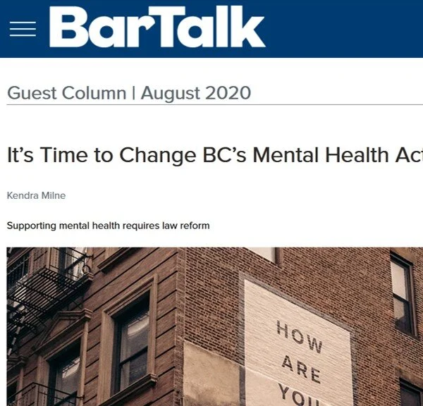 It’s Time to Change BC’s Mental Health Act