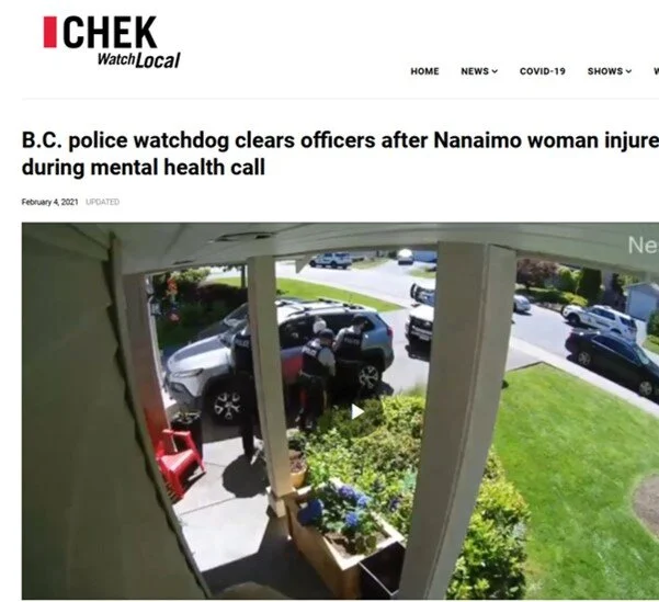 B.C. police watchdog clears officers after Nanaimo woman injured during mental health call