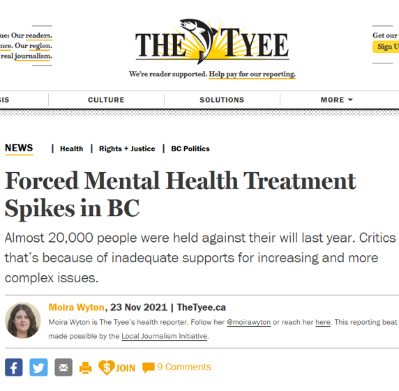 Forced Mental Health Treatment Spikes in BC