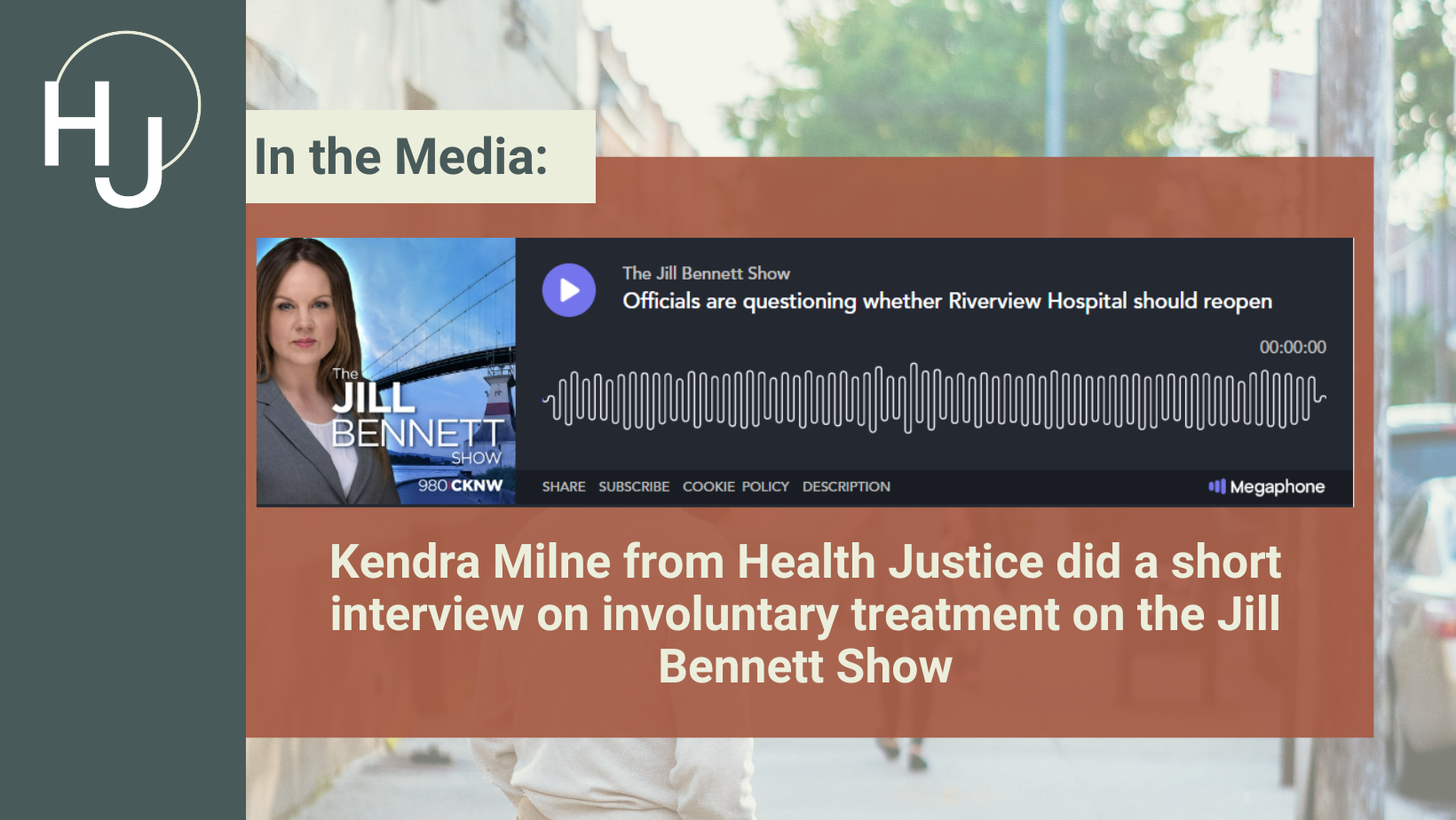 Officials are questioning whether Riverview Hospital should reopen, Jill Bennett Show