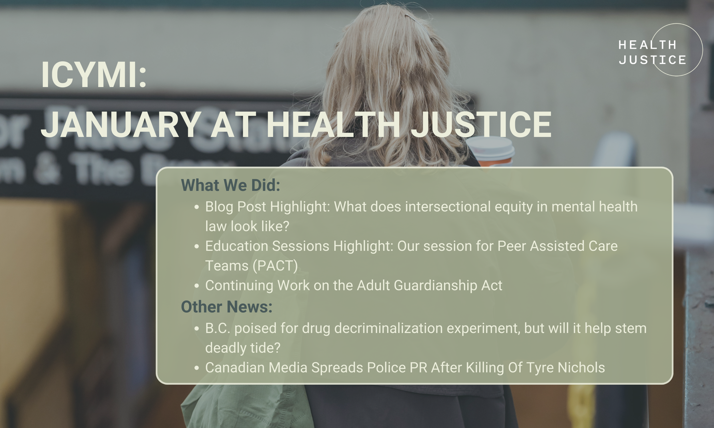 ICYMI: January at Health Justice
