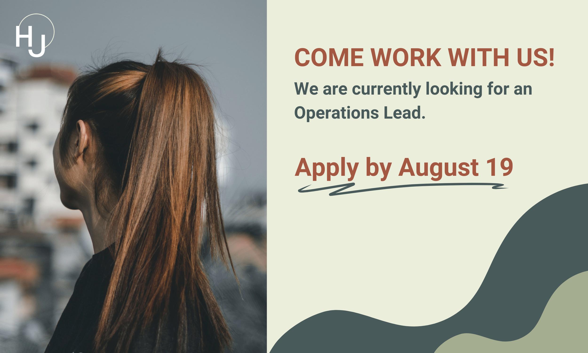 Join us as our Operations Lead!