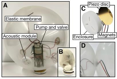 Acoustic communication and sensing for inflatable modular soft robots (second author)