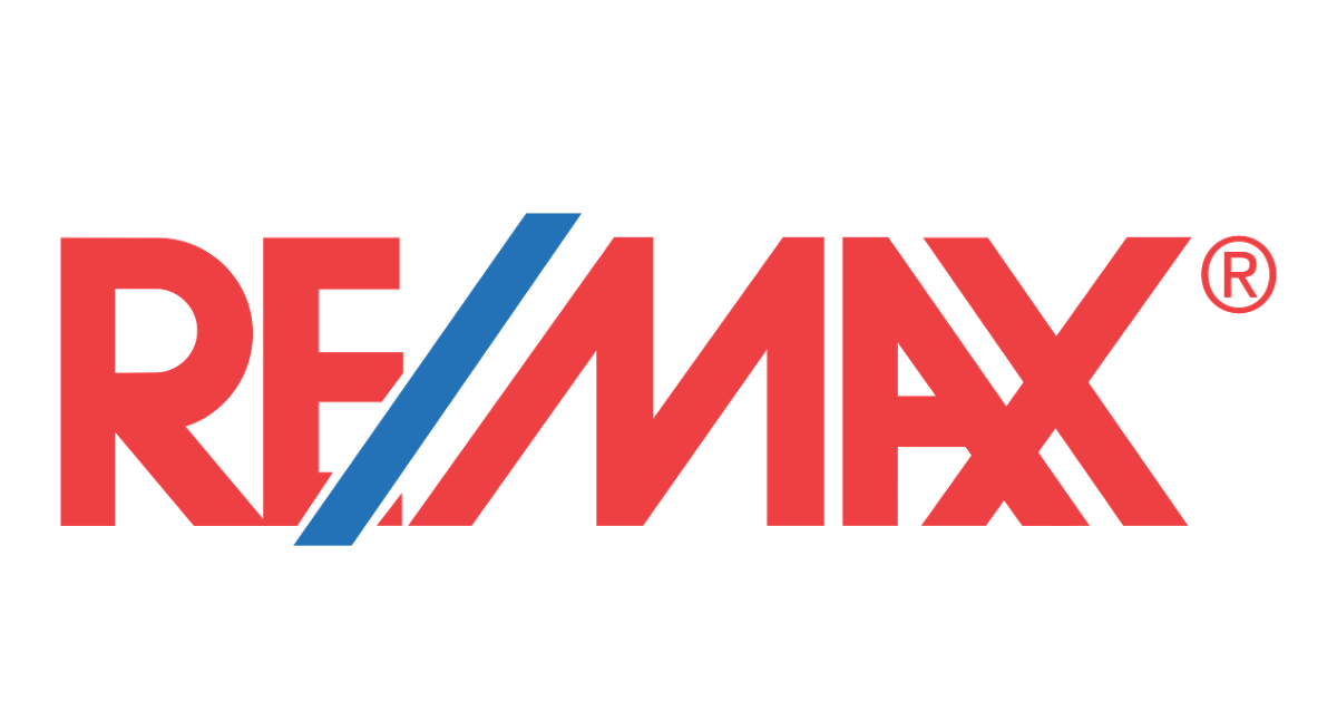 Remax logo in red and blue with a stylized slash through the text.