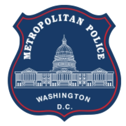 Metropolitan Police badge with the Capitol building in Washington, D.C.