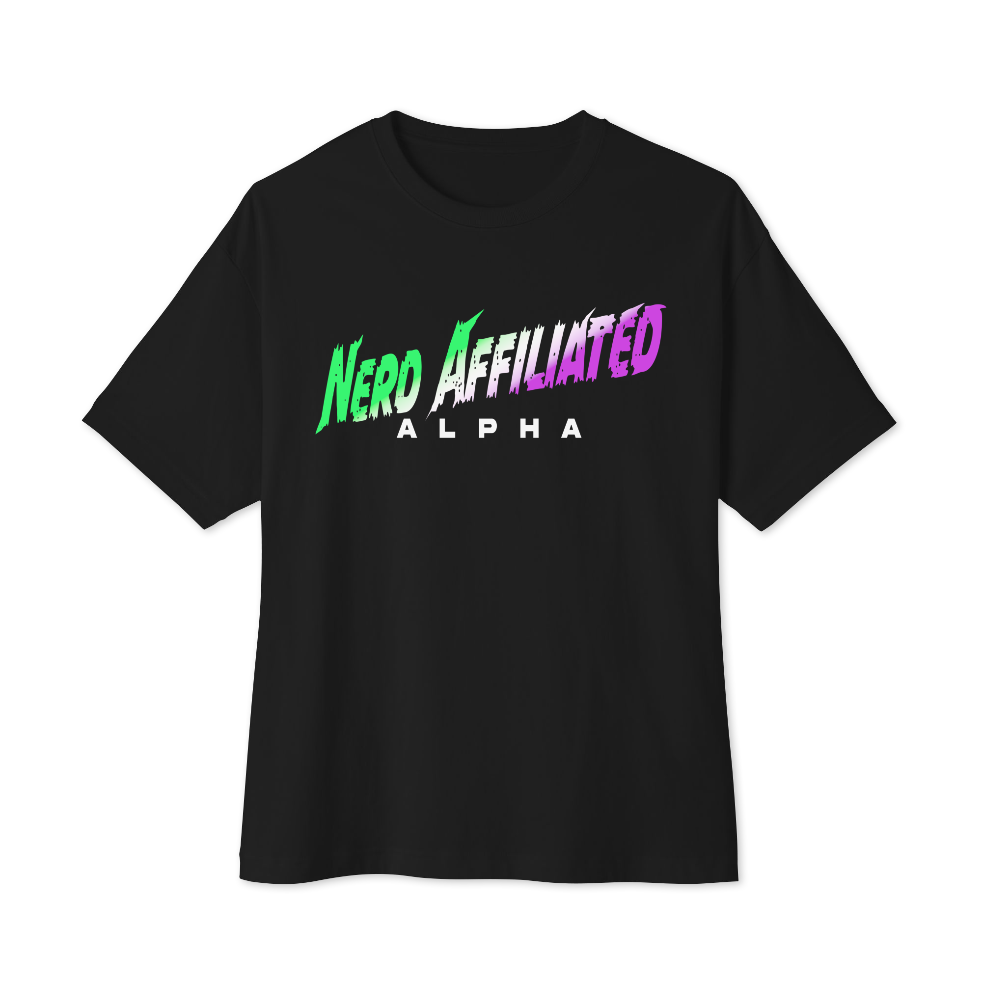 Nerd Affiliated Alpha Oversized Tee (Black)