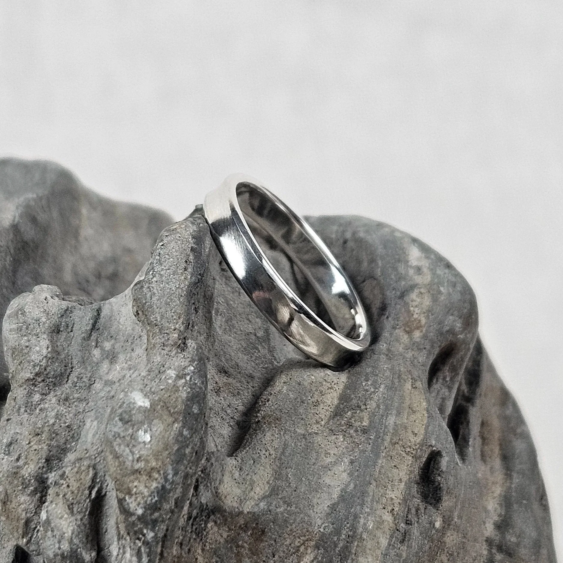 Concave Sterling Silver Ring