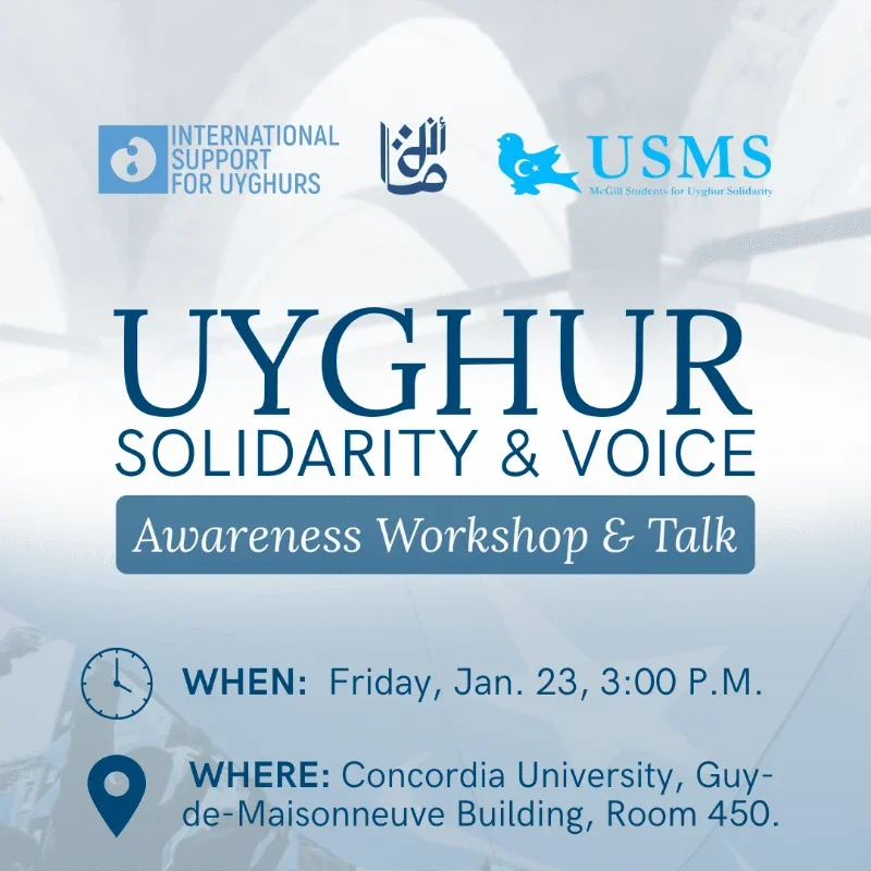 UYGHUR SOLIDARITY & VOICE: AWARENESS WORKSHOP AND TALK