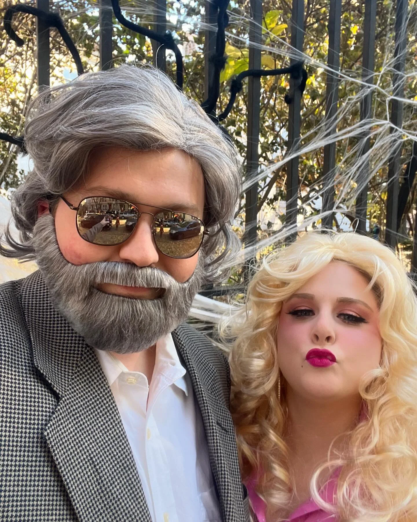 Dolly Parton and Kenny Rogers made an appearance at the Halloween block party today. Lily and Charlie had a blast too.