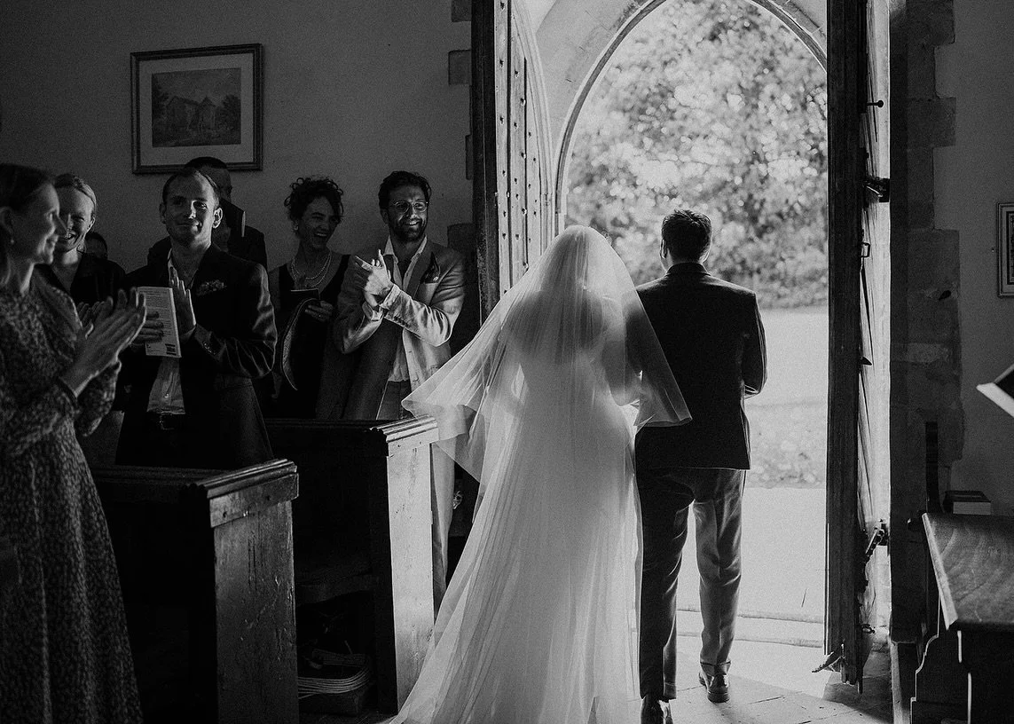 Beautiful church &amp; garden wedding in West Sussex 🌿

Photography &amp; Video: @emilystevephoto 
Hair &amp; Makeup: @oliviamillsmua 
Flowers: @sageandco.floraldesign 
Dress: @emmabeaumontatelier 
Suit: @beggarsrun 
Caterer: @jacarandacatering 
Mar