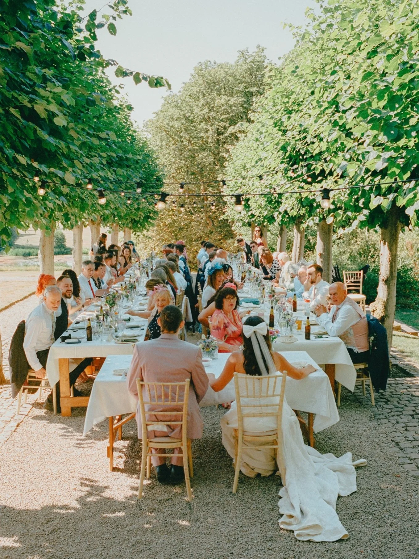 Ceremony and food in the sunshine at @kelmarshhallweddings 

Photo &amp; Video: @emilystevephoto 
Venue: @kelmarshhallweddings 
Dress: @serendipitybrides 
Hair: @leahbaileyhair 
Cake: @smart_bakes_ 
Suit: @kingandallen 
Band: @tmd_band 
Celebrant: @t