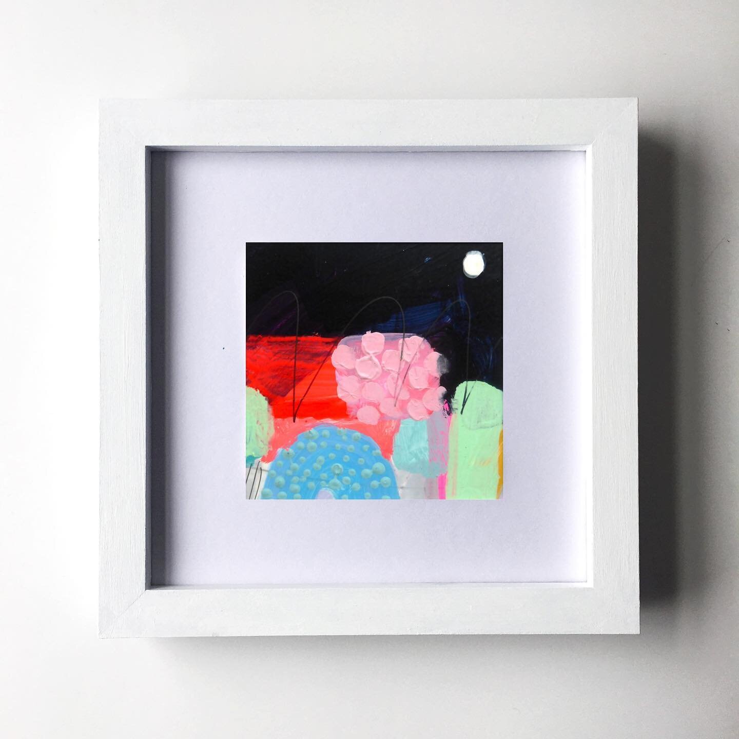 A B S T R A C T  L A N D S C A P E S ~ 3 new cute  miniature paintings in my signature style of shapes, lines, and colour. Creating joyful compositions that stand out.
.
I love working small 💕  and small needs to be bold to be noticed! 🤩
.
More det