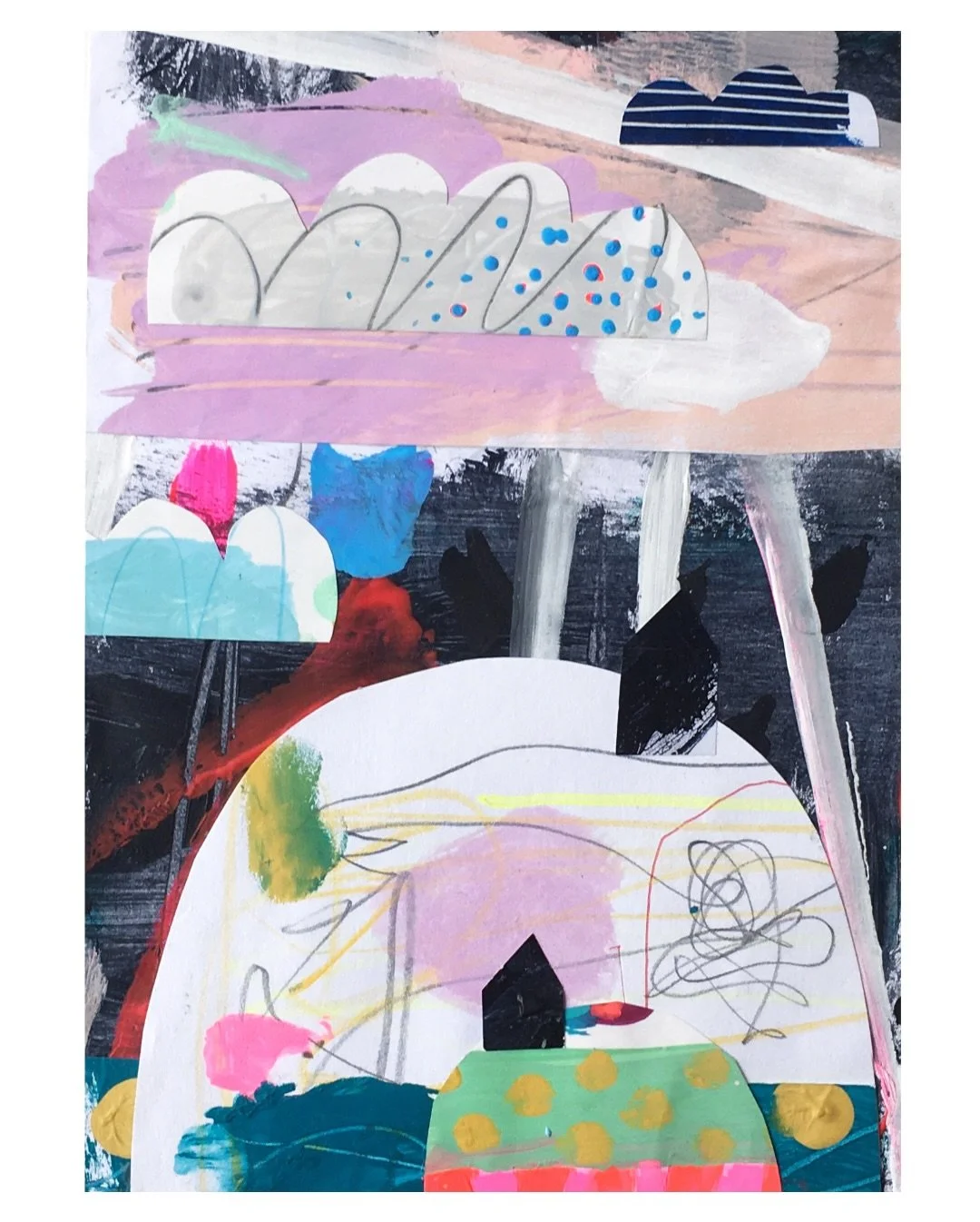 C O L L A G E ~ I&rsquo;ve been clearing snow today as I live on a little hill and need to be able to get out at some point 😃
.
It reminded me of these collages I made a few years ago. I loved making them. They&rsquo;re not snow scenes but of bluste