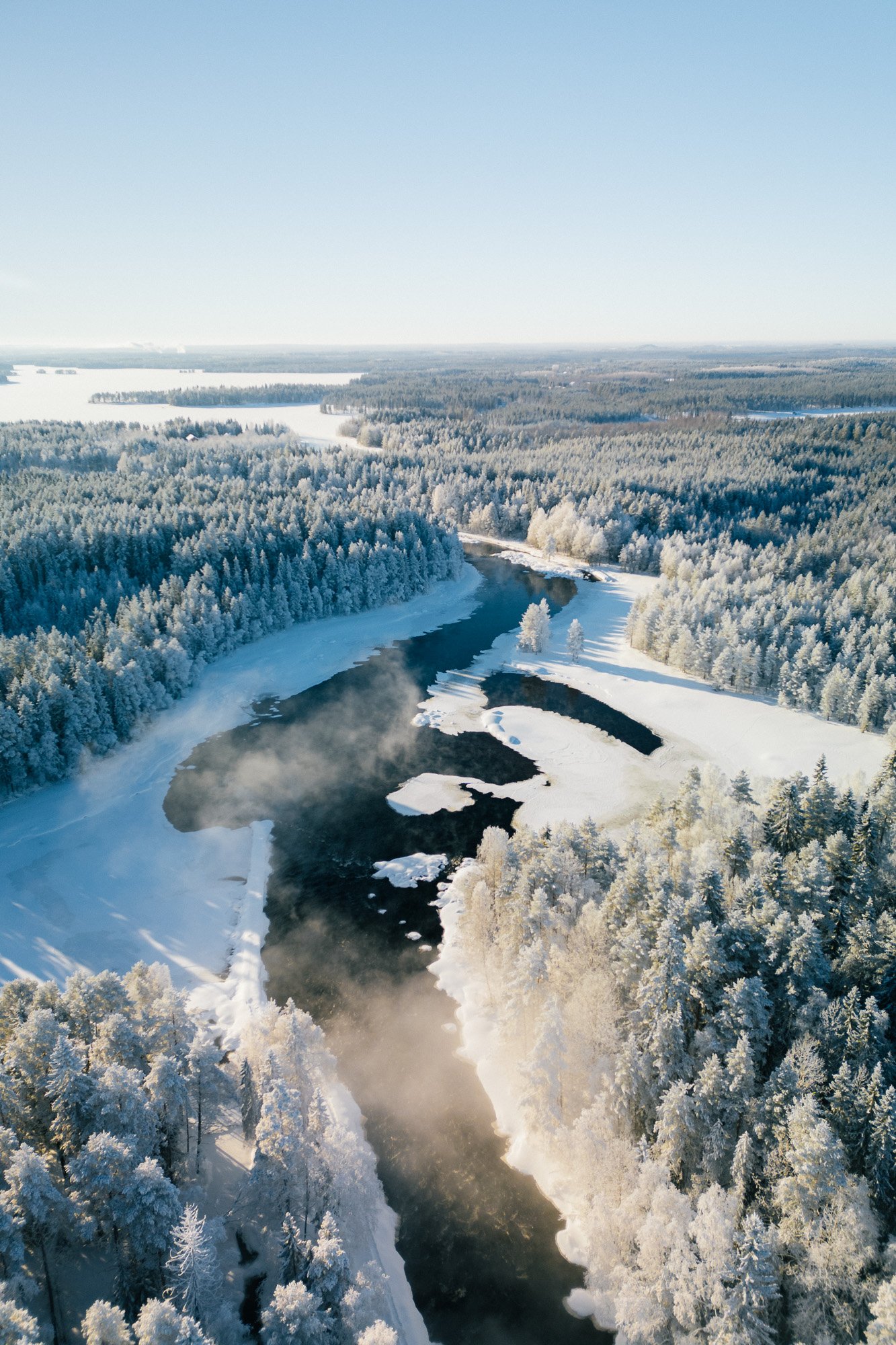 Maisemakuva Lentuankoski Kuhmo_Talvinen kirkas pakkassää©Sami Laitinen.jpg