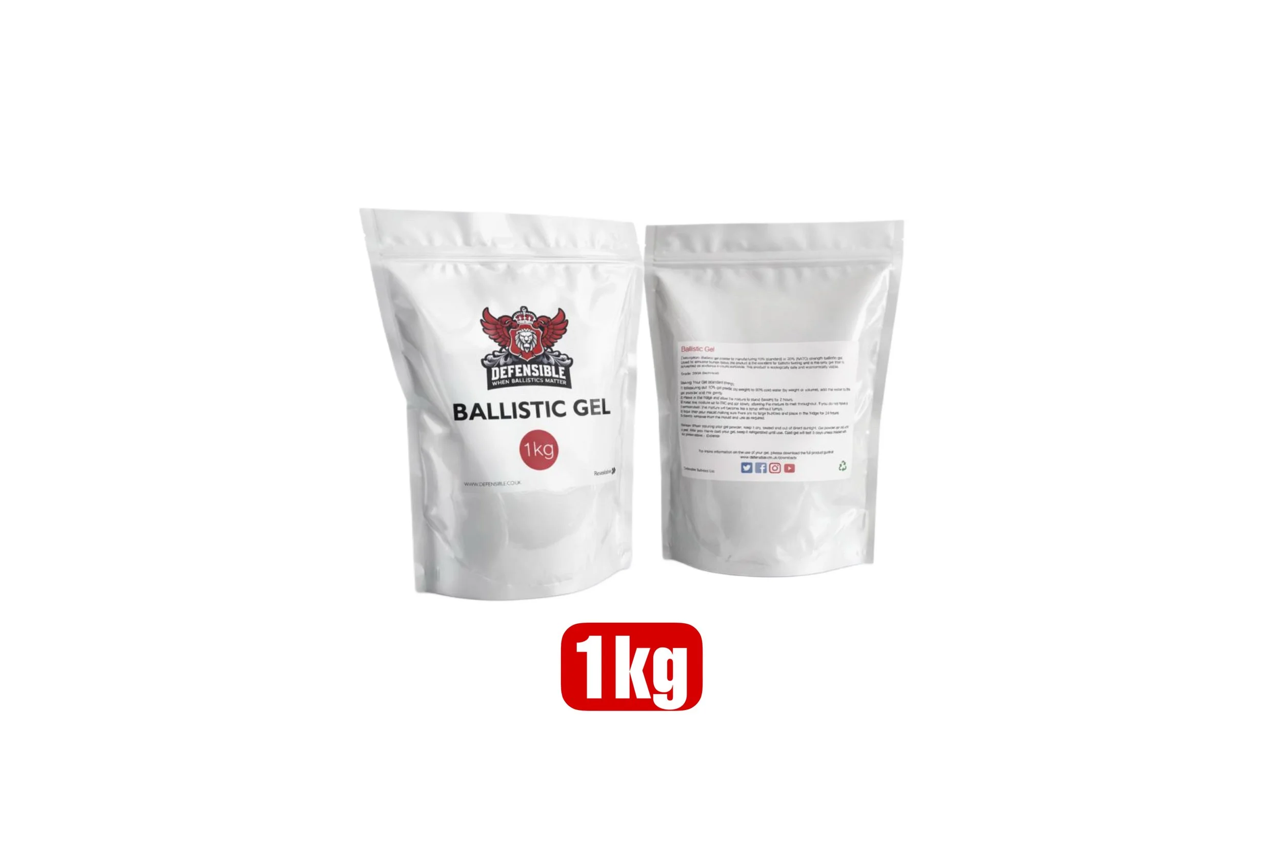 Natural Ballistic Gel Powder (10kg cast)