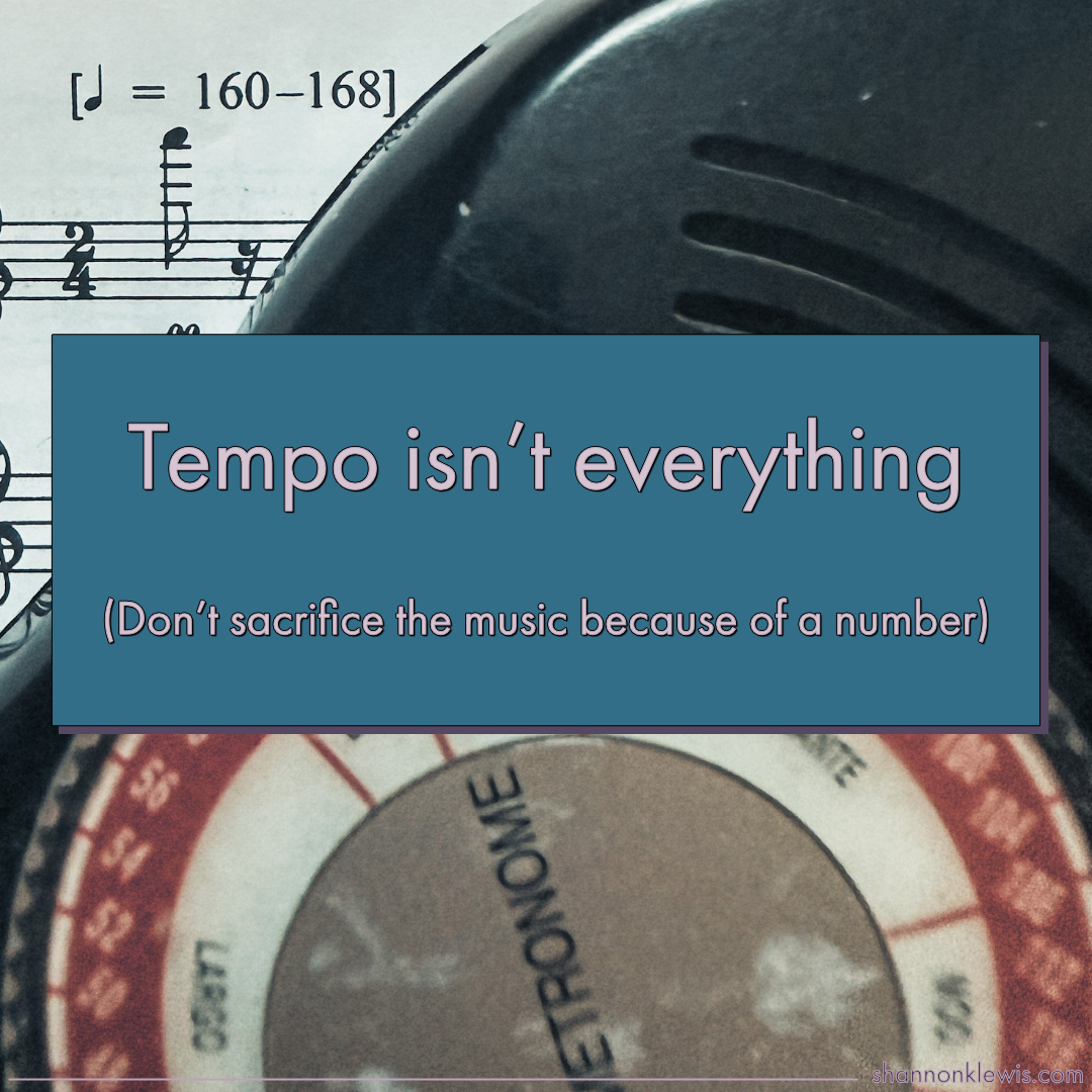 Tempo isn’t everything