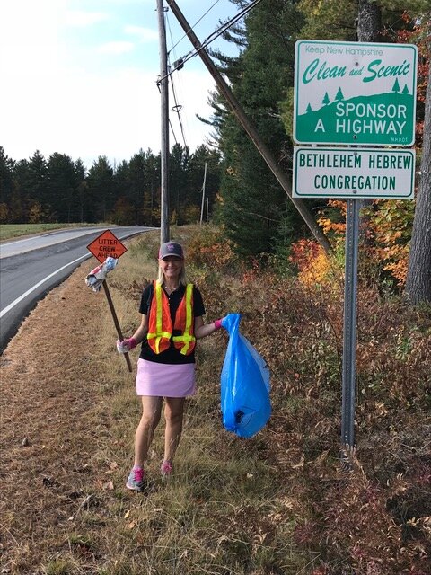 Joann cleaning the highway