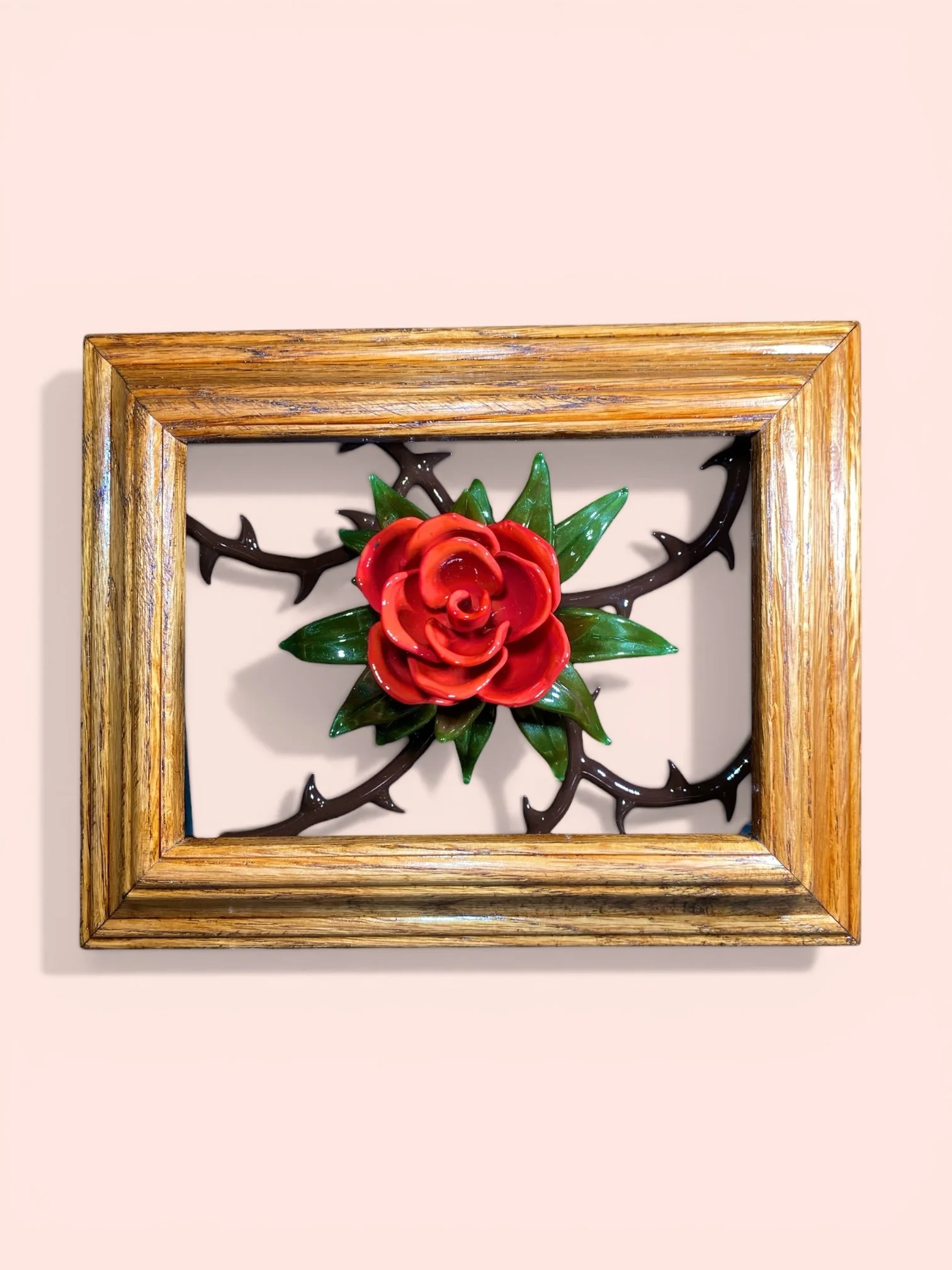 Framed Red Rose