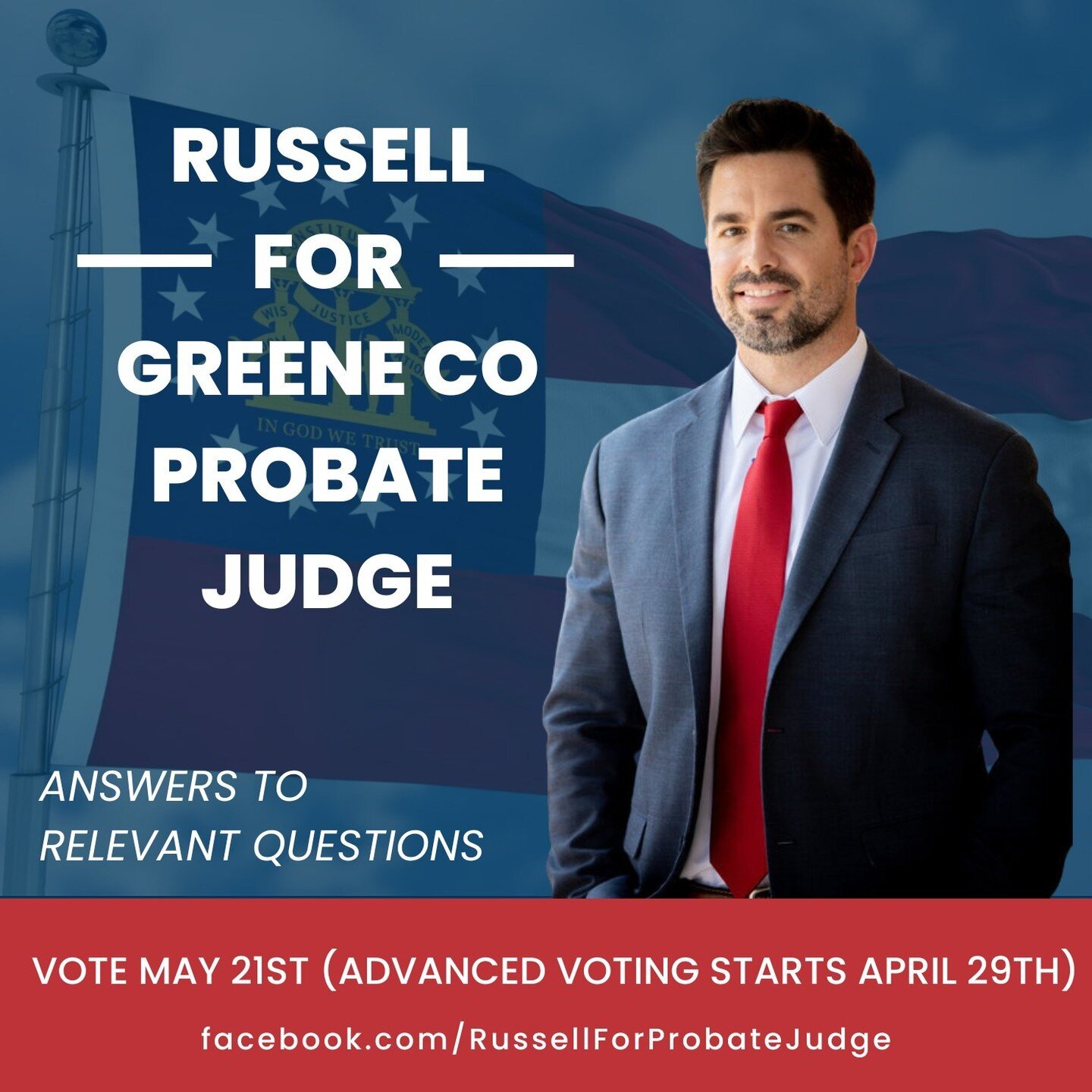 In the days since I announced my candidacy for Greene County Probate Court Judge, I&rsquo;ve been asked many good and relevant questions. Below are the three most common questions I&rsquo;ve received to date, and my answer to each question.

Are you 