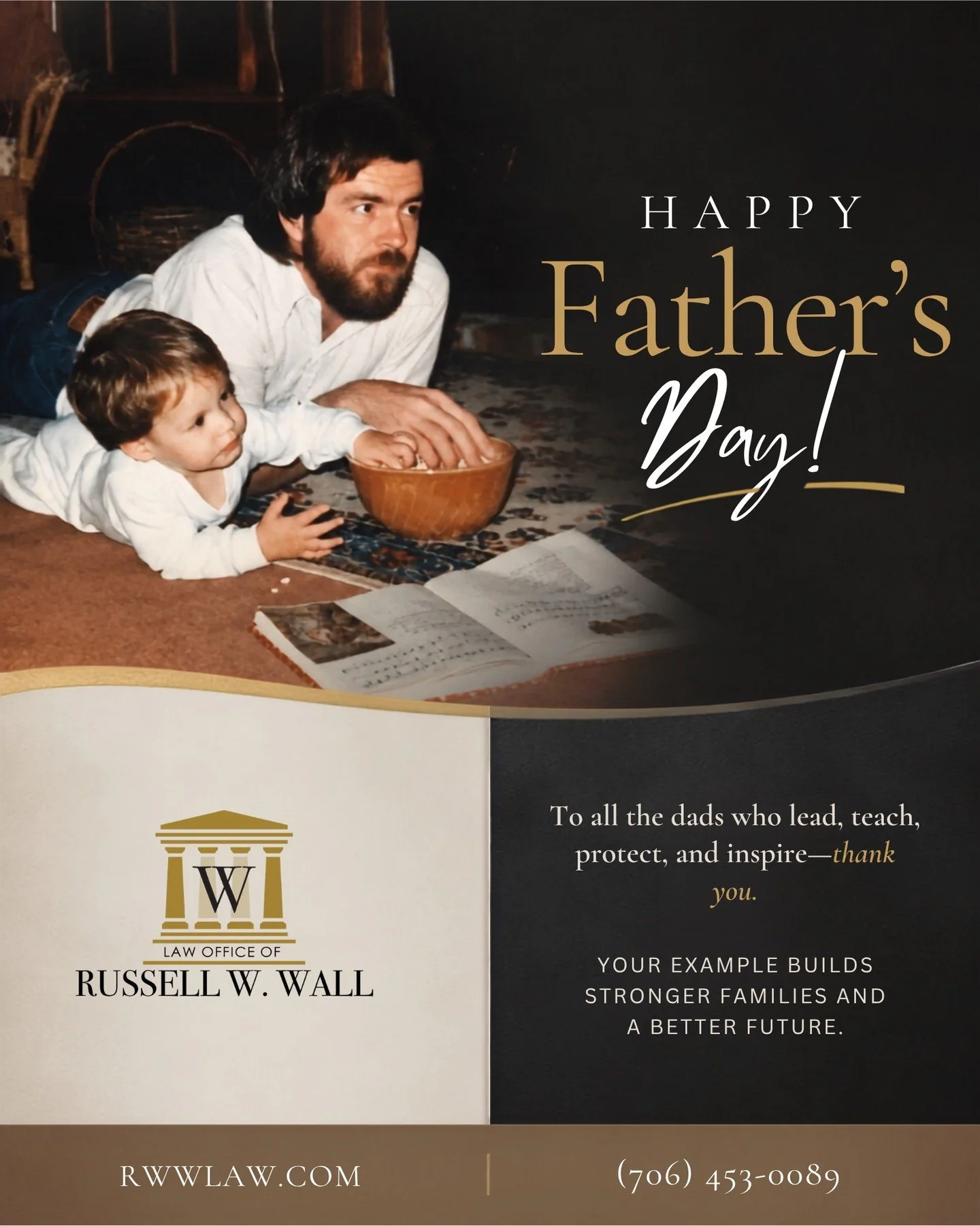 Despite what Russell may tell you, this is not a childhood photo with Randy Owen... 

The lessons we learn from our fathers often stay with us for a lifetime, shaping how we live, work, and serve others.

Today, we celebrate all fathers, grandfathers