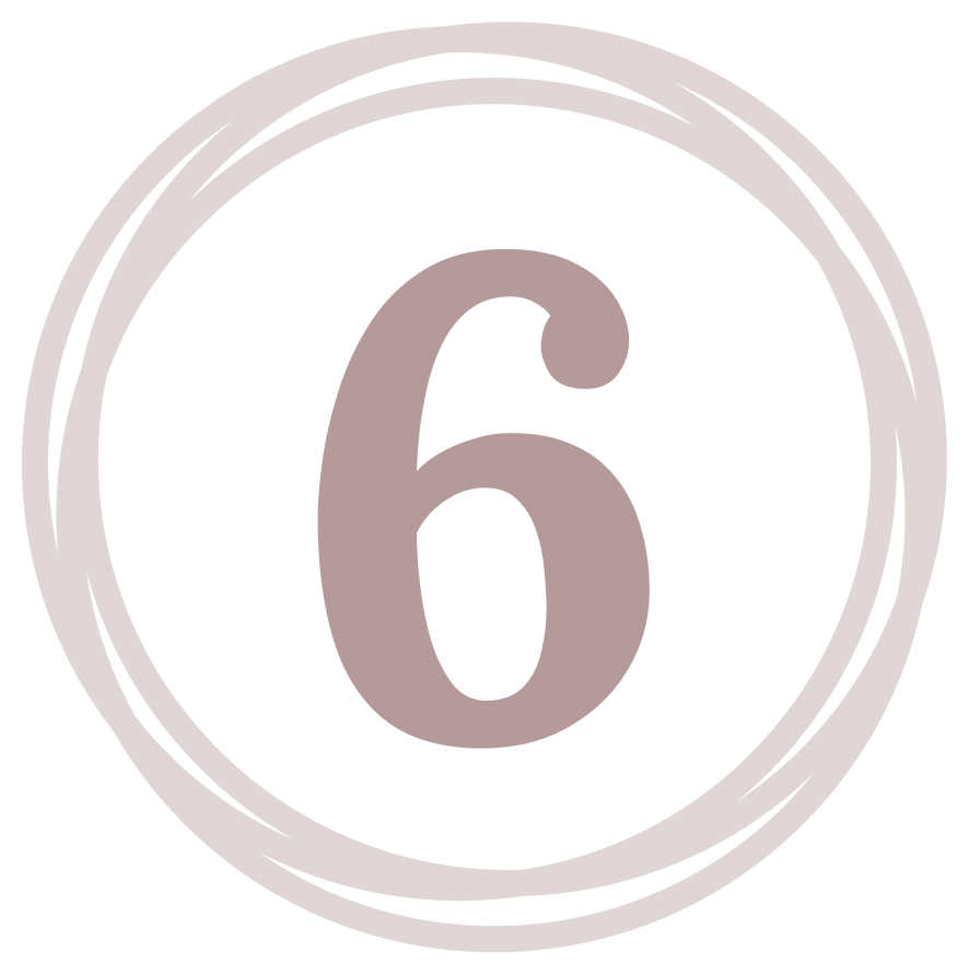 Number six in a stylized circle