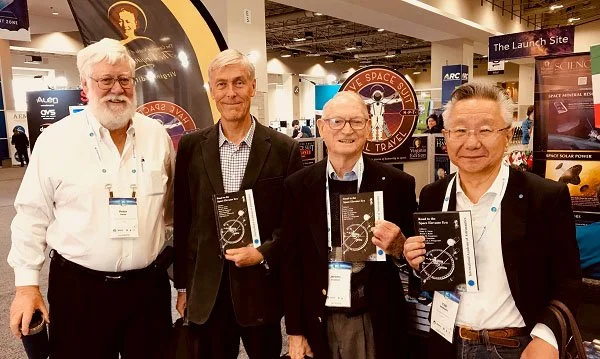 Space Elevator Leaders at Heinlein Prize Trust Booth