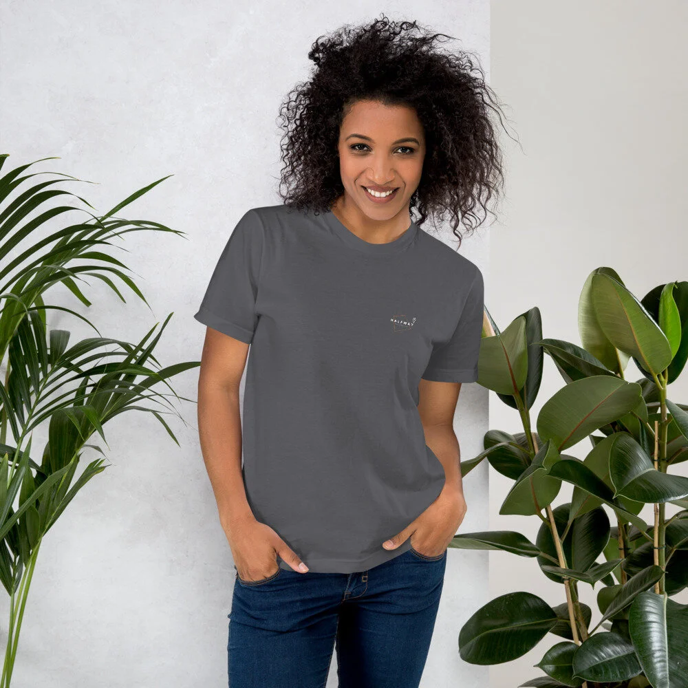 black t shirt half