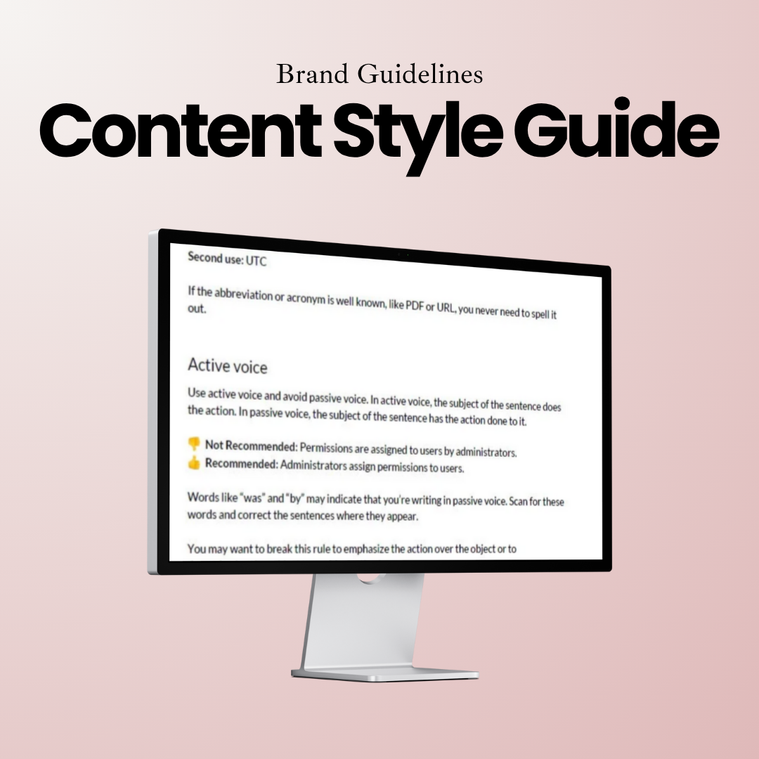 Documentation: Content Style Guide
