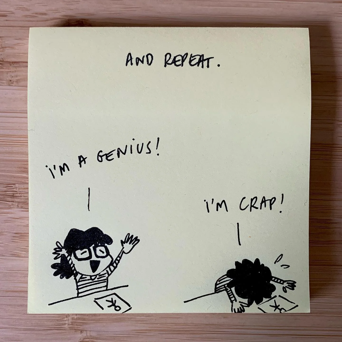 The creative cycle, inspired by a phone call with @zaharalaroda_ 🙋🏻&zwj;♀️Quite fitting for today&rsquo;s World Communication Design Day 🤓 #creativecycle #geniuscrap #worldcommunicationdesignday #2021 #designforeachandall 
#designerday #worlddesig