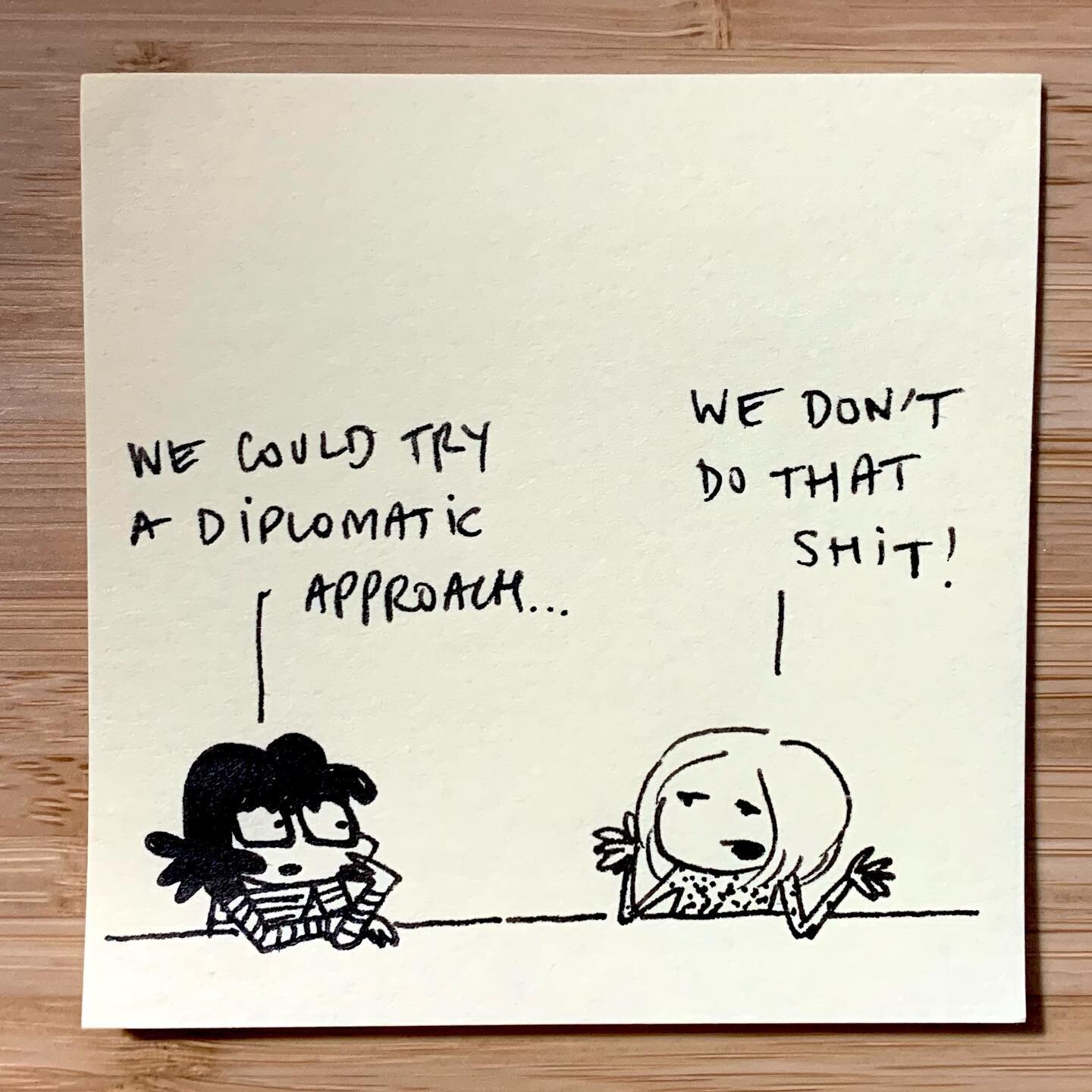 What she said 💥 
#friends #conversations #postit #doodle #cartoon #2021