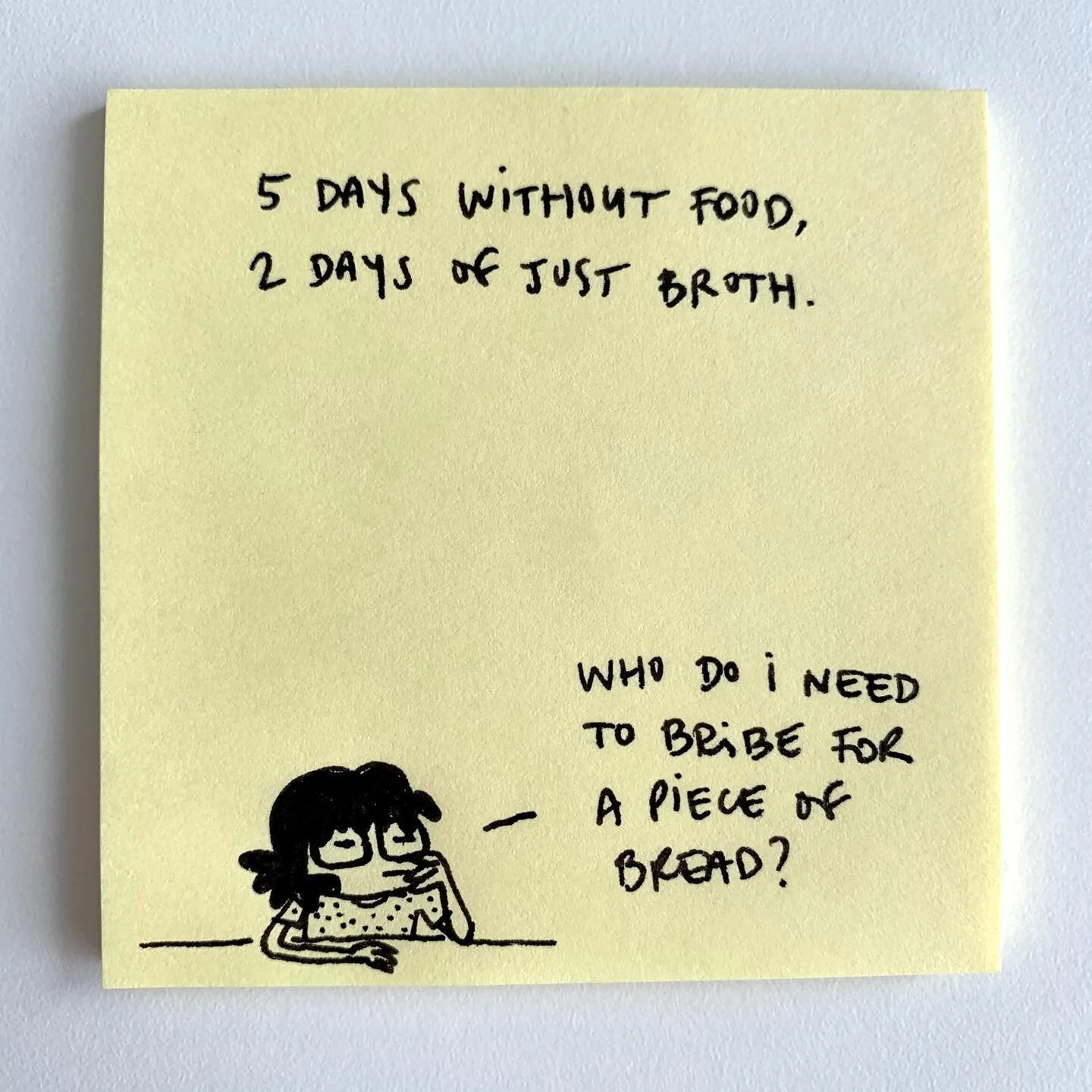Pretty please 🥺
#hungry #ImNoModelSoFeedMe #postit #doodle #hospitalstay #pancreatitis #madrid #2020