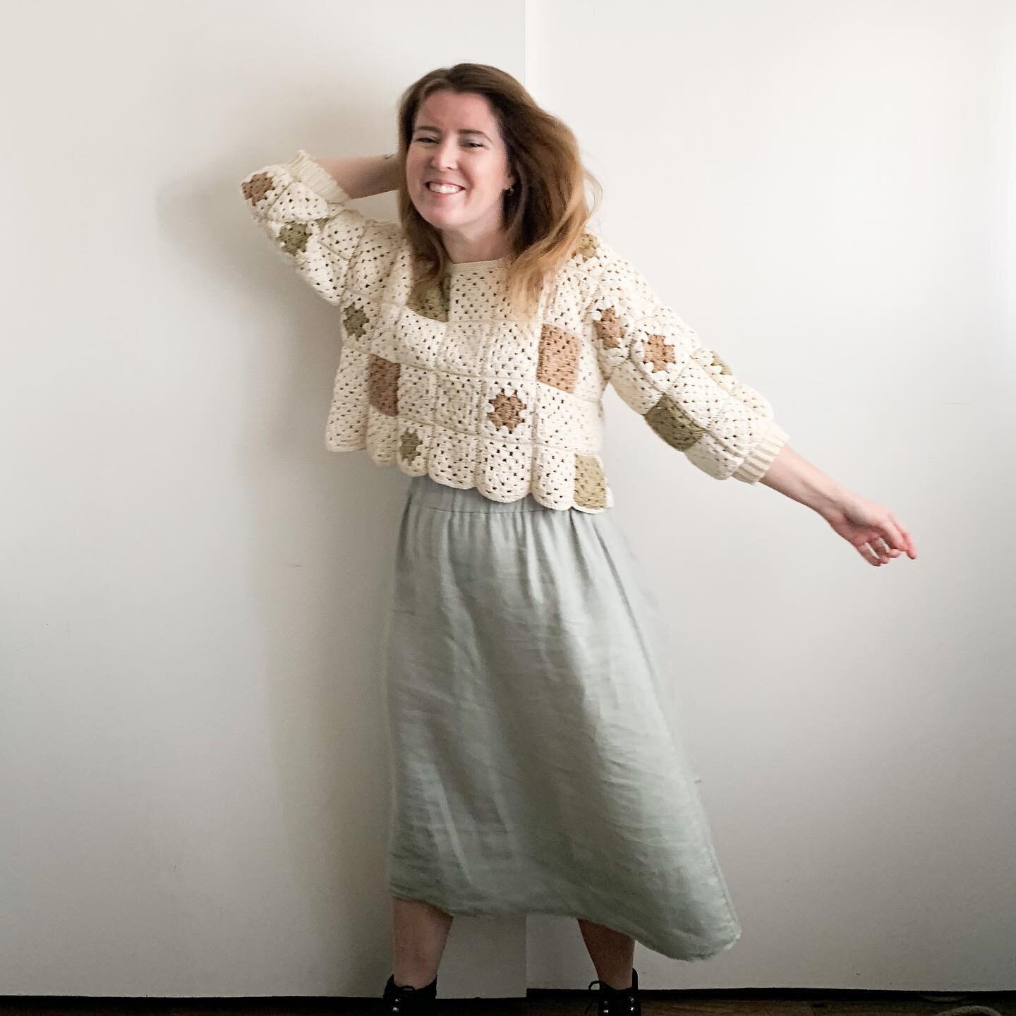 The grief and the joy have always existed together. Don&rsquo;t deny yourself either one!
Wearing all hand made, all self-drafted, self-designed brings me so much JOY.
There is a tutorial for this sweater on my blog!
#crochet #instacrochet #crocheter