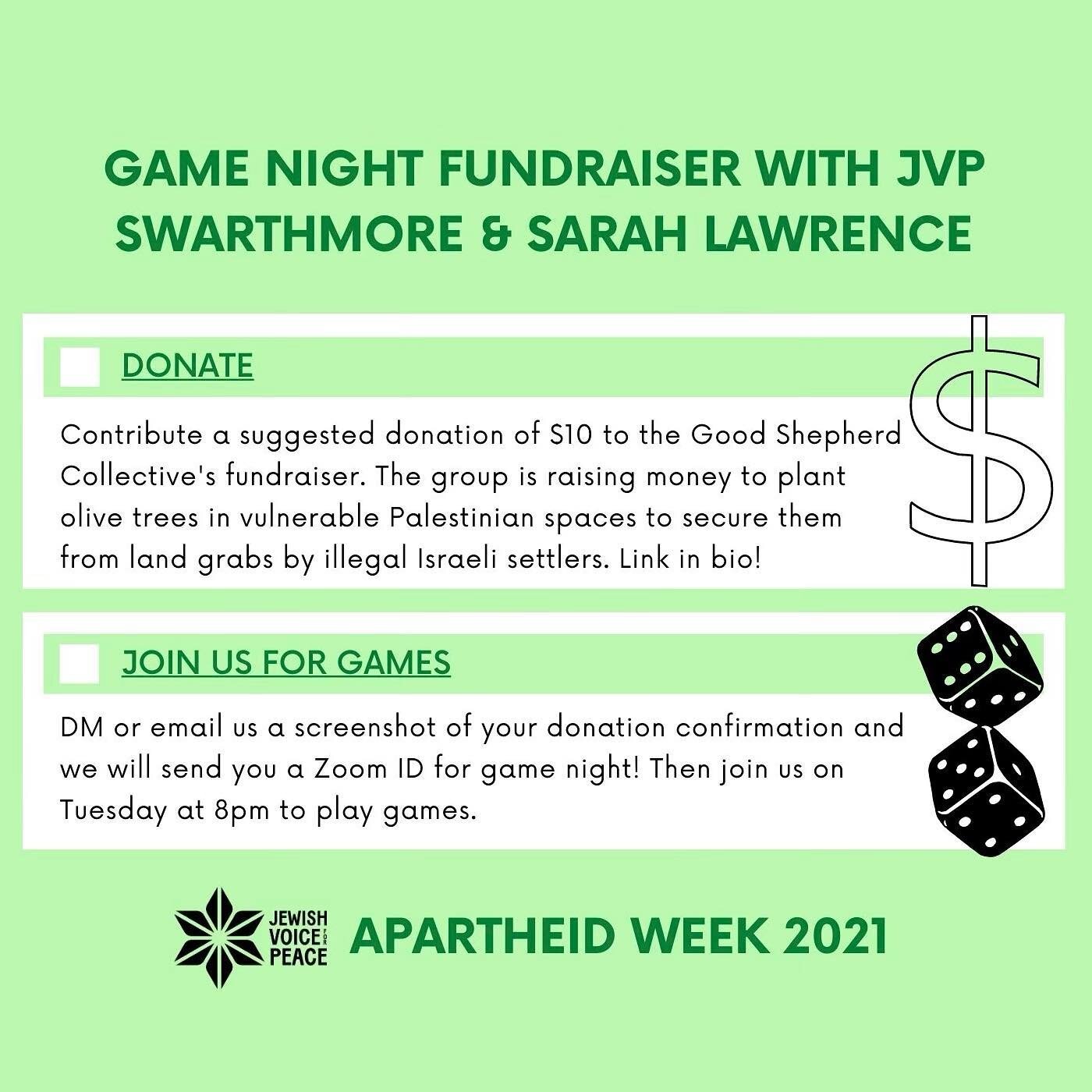 For this week&rsquo;s fundraiser, we are boosting @swarthmorejvp and @jvpslc&rsquo;s ongoing fundraiser for @goodshepherdcollective&rsquo;s olive tree planting project. Link in our bio to donate &mdash; and if you DM your donation confirmation to @sw
