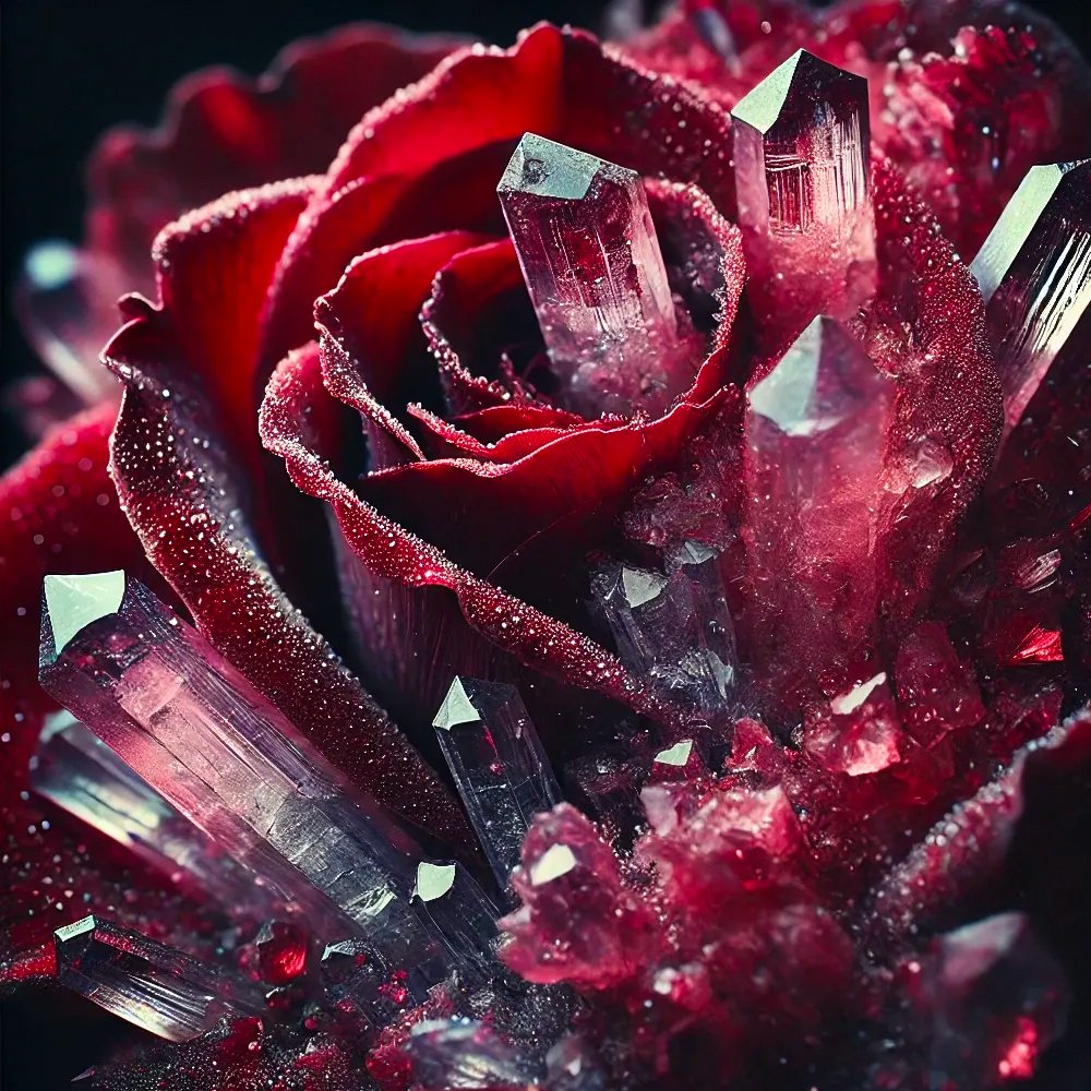 Rosalite™ rose base – mineral and crystalline rose concept.