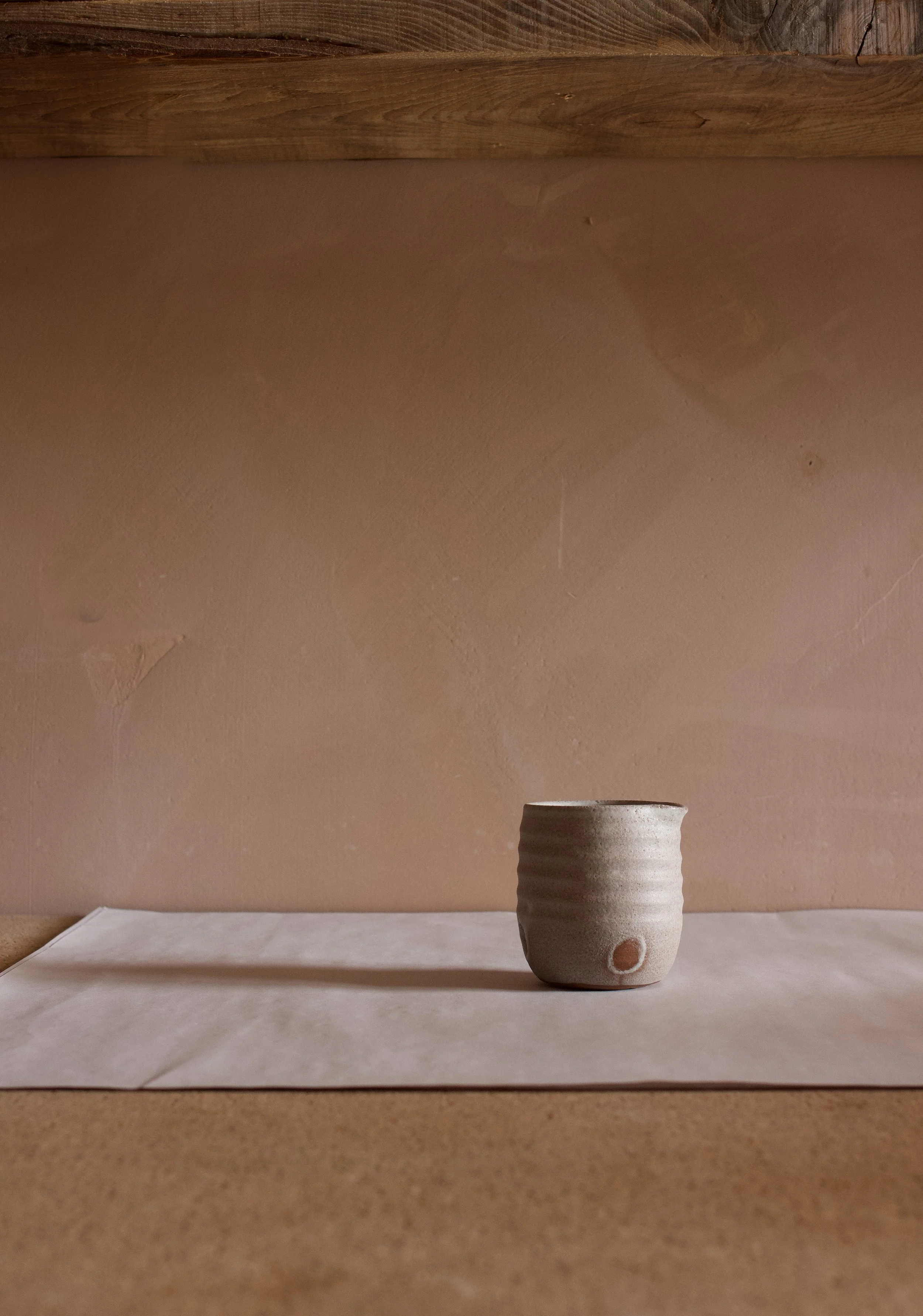 Wheel thrown ceramics stoneware milk pourer