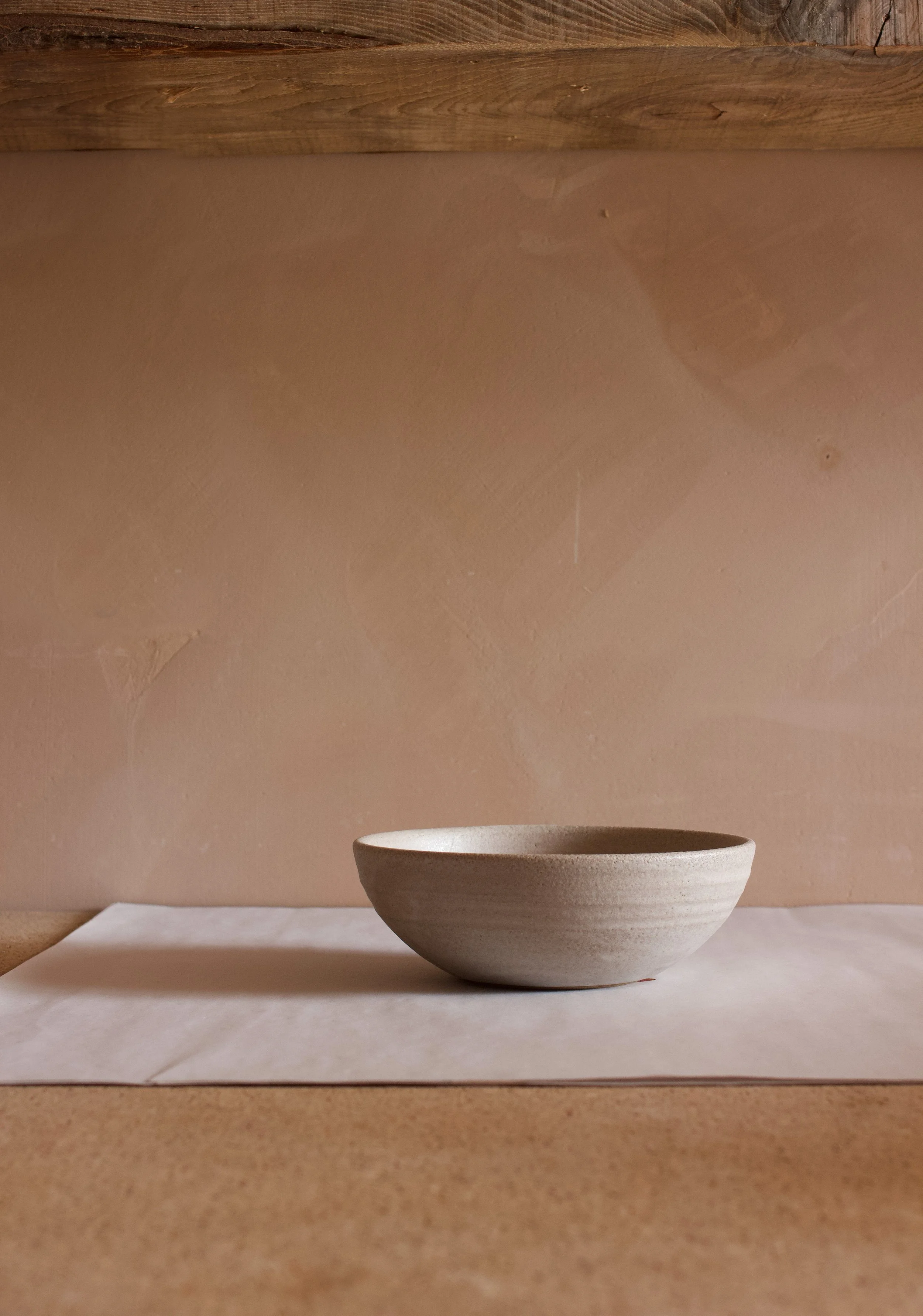 Wheel thrown hand made stoneware ceramic bowl