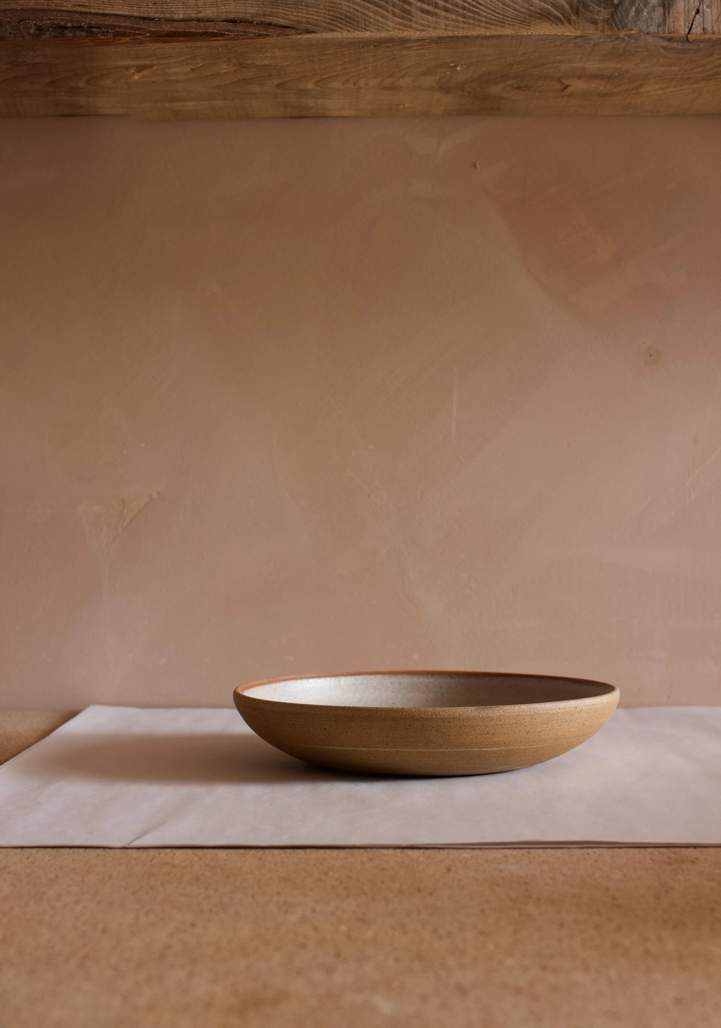 hand thrown marbled ceramic pasta bowl
