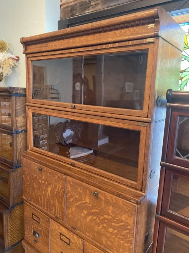 Antique Rockwell & Rupell Co. Sectional Barrister Bookcase Desk and